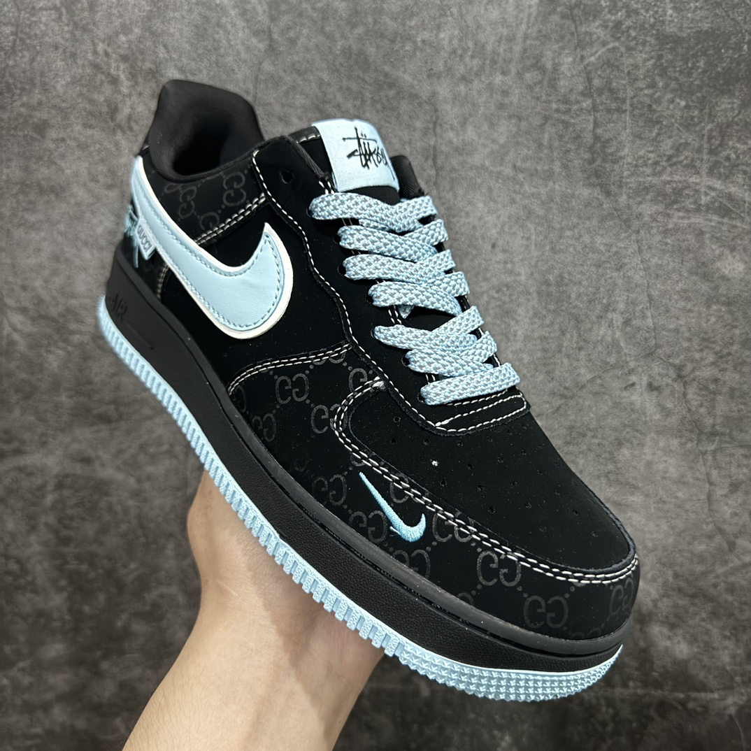 图片[3]-【定制版】Nk Air Force 1\’07 Low 斯图西联名-黑蒂芙尼 空军一号低帮休闲板鞋 KK1988-008rn#原楦头原纸板 原装鞋盒 定制五金配件 内置全掌气垫 原厂鞋底 r 尺码：36 36.5 37.5 38 38.5 39 40 40.5 41 42 42.5 43 44 44.5 45 编码：HXS310320-鞋库