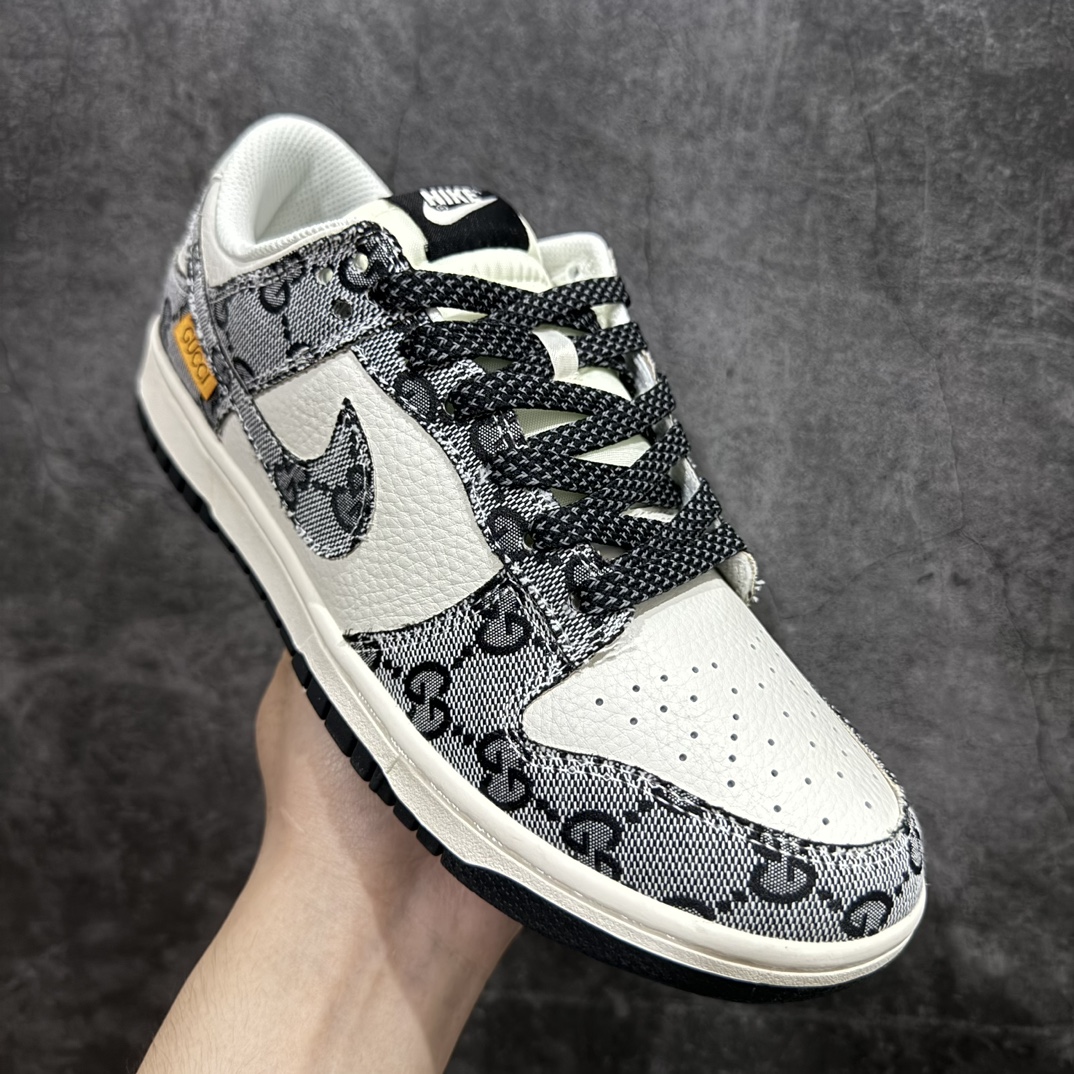 图片[3]-【定制版】Nk SB Dunk Low 古驰联名-灰花纹 周年高端定制 低帮休闲板鞋  #定制鞋盒 大厂纯原品质出货 超高清洁度 皮料切割干净无任何毛边 细节完美货号：BB9676-311 尺码：36 36.5 37.5 38 38.5 39 40 40.5 41 42 42.5 43 44 44.5 45 编码：HXS260280-鞋库