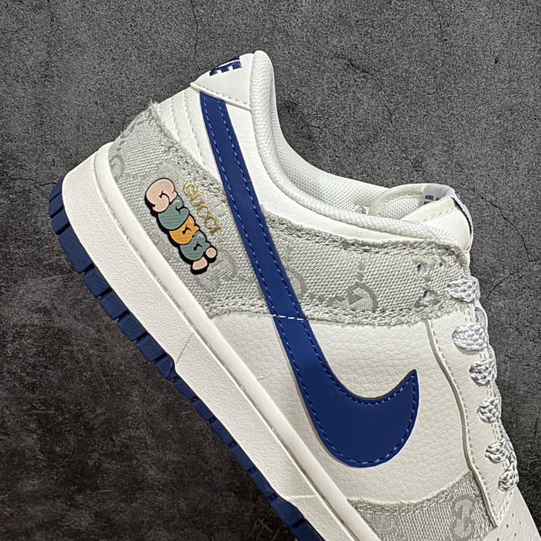 图片[7]-【定制版】Nk SB Dunk Low 古驰联名-烟灰蓝勾 周年高端定制 低帮休闲板鞋 XX2025-801rn#定制鞋盒 大厂纯原品质出货 超高清洁度 皮料切割干净无任何毛边 细节完美 r 尺码：36 36.5 37.5 38 38.5 39 40 40.5 41 42 42.5 43 44 44.5 45  编码：HXS320340-鞋库