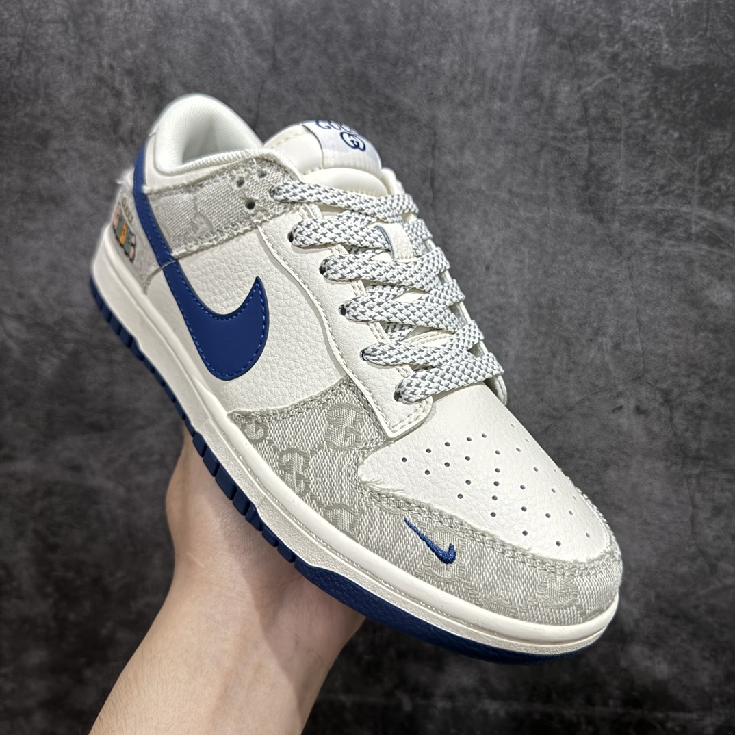 图片[3]-【定制版】Nk SB Dunk Low 古驰联名-烟灰蓝勾 周年高端定制 低帮休闲板鞋 XX2025-801rn#定制鞋盒 大厂纯原品质出货 超高清洁度 皮料切割干净无任何毛边 细节完美 r 尺码：36 36.5 37.5 38 38.5 39 40 40.5 41 42 42.5 43 44 44.5 45  编码：HXS320340-鞋库