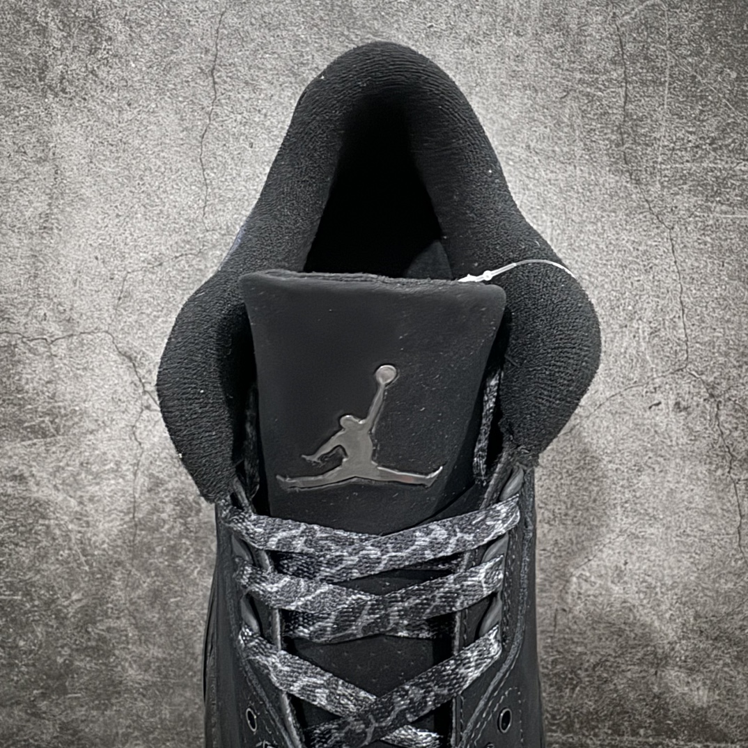 图片[8]-【OG纯原】Jordan Air Jordan 3 Retro Black Cat 舒适百搭 中帮 复古篮球鞋 男款 黑猫 货号CT8532-001n知名纯原大厂出品n原纸板楦头开发 进口头层皮料完美鞋型匹配公司货 正确鞋舌立体高频最新原厂底模 大底卡色咬花完美 鞋柜必备鞋款 终端现货供应  尺码40-47.5 编码：O470490n 货号 ：CT8532-001 编码：40-鞋库