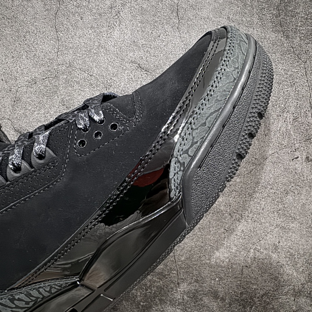 图片[6]-【OG纯原】Jordan Air Jordan 3 Retro Black Cat 舒适百搭 中帮 复古篮球鞋 男款 黑猫 货号CT8532-001n知名纯原大厂出品n原纸板楦头开发 进口头层皮料完美鞋型匹配公司货 正确鞋舌立体高频最新原厂底模 大底卡色咬花完美 鞋柜必备鞋款 终端现货供应  尺码40-47.5 编码：O470490n 货号 ：CT8532-001 编码：40-鞋库