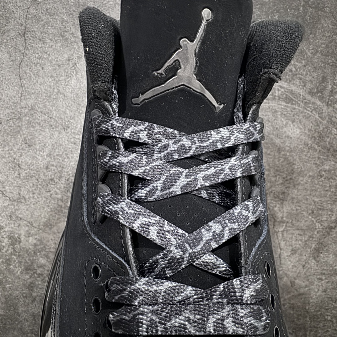 图片[7]-【OG纯原】Jordan Air Jordan 3 Retro Black Cat 舒适百搭 中帮 复古篮球鞋 男款 黑猫 货号CT8532-001n知名纯原大厂出品n原纸板楦头开发 进口头层皮料完美鞋型匹配公司货 正确鞋舌立体高频最新原厂底模 大底卡色咬花完美 鞋柜必备鞋款 终端现货供应  尺码40-47.5 编码：O470490n 货号 ：CT8532-001 编码：40-鞋库