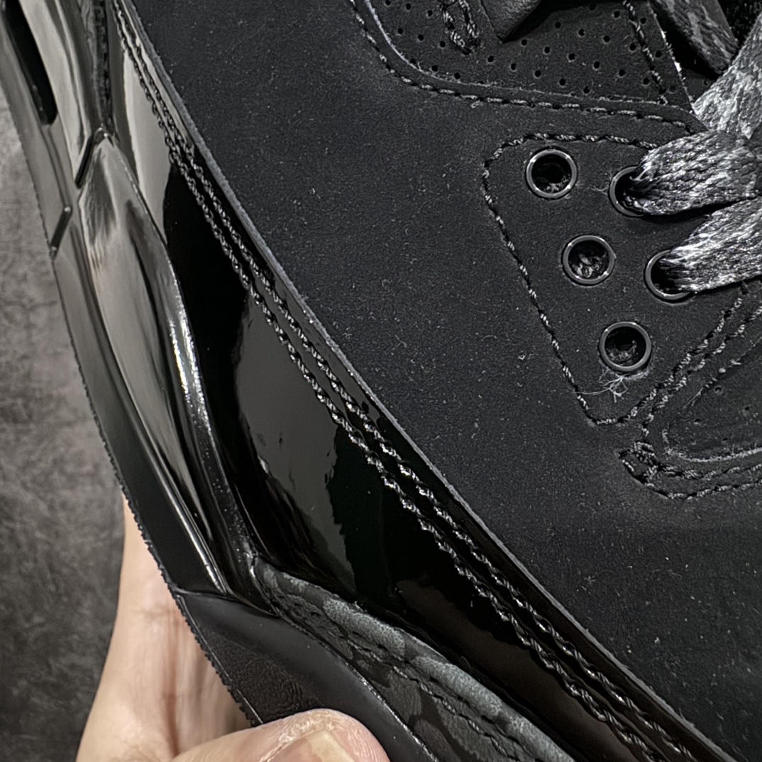 图片[5]-【OG纯原】Jordan Air Jordan 3 Retro Black Cat 舒适百搭 中帮 复古篮球鞋 男款 黑猫 货号CT8532-001n知名纯原大厂出品n原纸板楦头开发 进口头层皮料完美鞋型匹配公司货 正确鞋舌立体高频最新原厂底模 大底卡色咬花完美 鞋柜必备鞋款 终端现货供应  尺码40-47.5 编码：O470490n 货号 ：CT8532-001 编码：40-鞋库