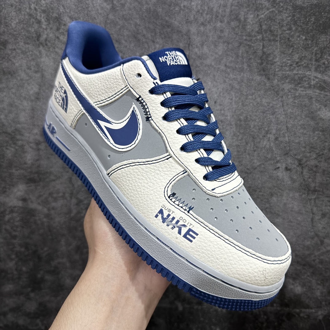 图片[3]-【公司级】Nk Air Force 1\’07 Low 北面石联名-蓝白灰 空军一号低帮休闲板鞋 KK1988-016rn#原楦头原纸板 原装鞋盒 定制五金配件 内置全掌气垫 原厂鞋底 r 尺码：36 36.5 37.5 38 38.5 39 40 40.5 41 42 42.5 43 44 44.5 45  编码：LF310320-鞋库