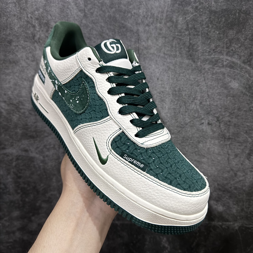 图片[3]-【公司级】海外限量发售NIke Air Force 1 \’07 Low “古驰Supreme联名–米白祖母绿”空军一号 低帮 运动鞋 休闲鞋 折边针车 工艺难度大 原楦头原纸板 原装鞋盒 定制五金配件 内置全掌气垫 原厂鞋底货号：KK1988-008A Size：36 36.5 37.5 38 38.5 39 40 40.5 41 42 42.5 43 44 44.5 45 编码：HXS310320-鞋库