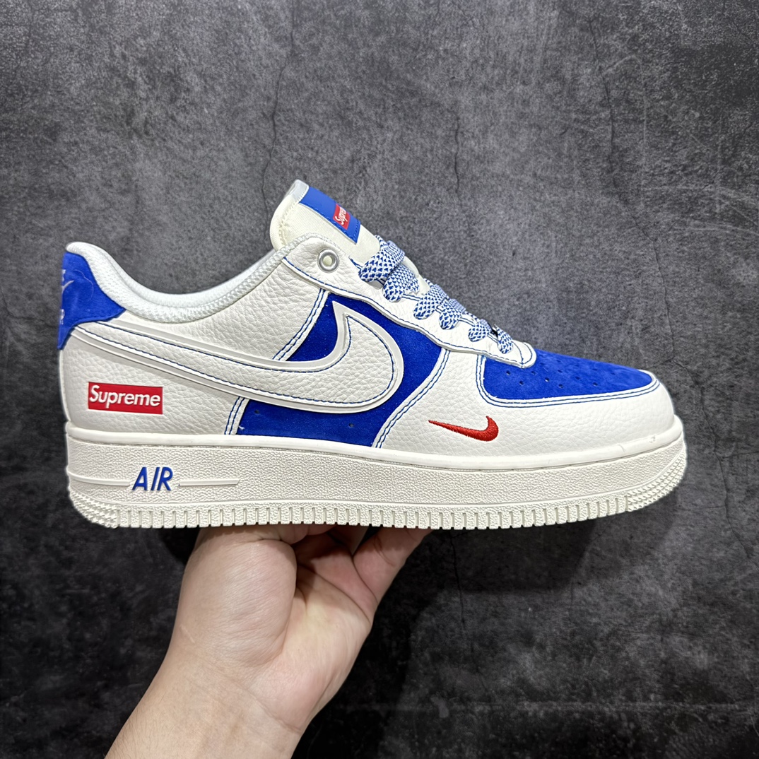 【公司级】Nk Air Force 1\’07 Low Supreme联名-米白群青 空军一号 低帮休闲板鞋 SJ6698-004rn#原楦头原纸板 原装鞋盒 定制五金配件 内置全掌气垫 原厂鞋底 r 尺码：36 36.5 37.5 38 38.5 39 40 40.5 41 42 42.5 43 44 44.5 45  编码：HXS310320-鞋库