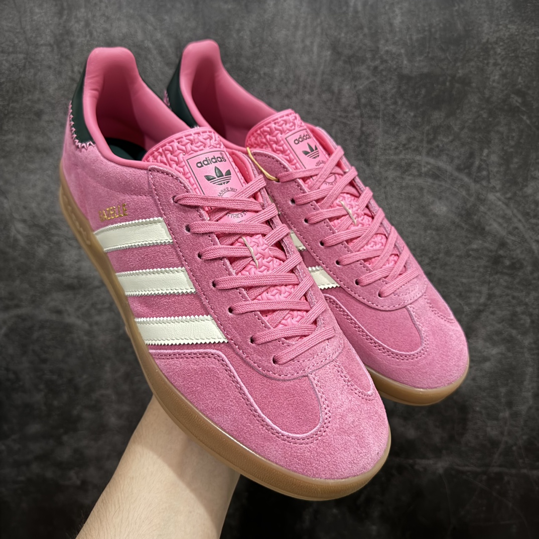 【Top纯原版】Ad Originals Gazelle Indoor JI2014 三叶草厚底休闲防滑耐磨低帮板鞋rn#原厂原数据版型 原厂皮料切割干净无任何毛边 鞋型细节完美 超高清洁度r 尺码：36 36.5 37 38 38.5 39 40 40.5 41 42 42.5 43 44 44.5 45 编码：TO240260-鞋库