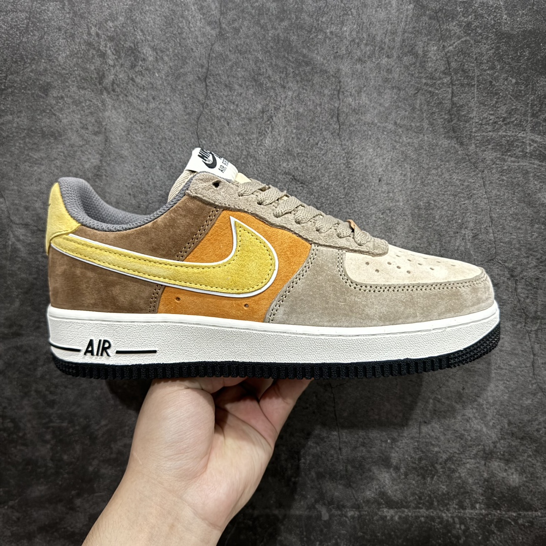 【公司级】Nike Air Force 1 Low ’07  米黄棕 麂皮空军一号低帮休闲板鞋 原厂麂皮 原楦原纸板 纯正版型 正品NFC感应芯片 高清洁度 内置全掌气垫 货号：LF8989-555 Size：36 36.5 37.5 38 38.5 39 40 40.5 41 42 42.5 43 44 44.5 45 编码：HXS310320-鞋库