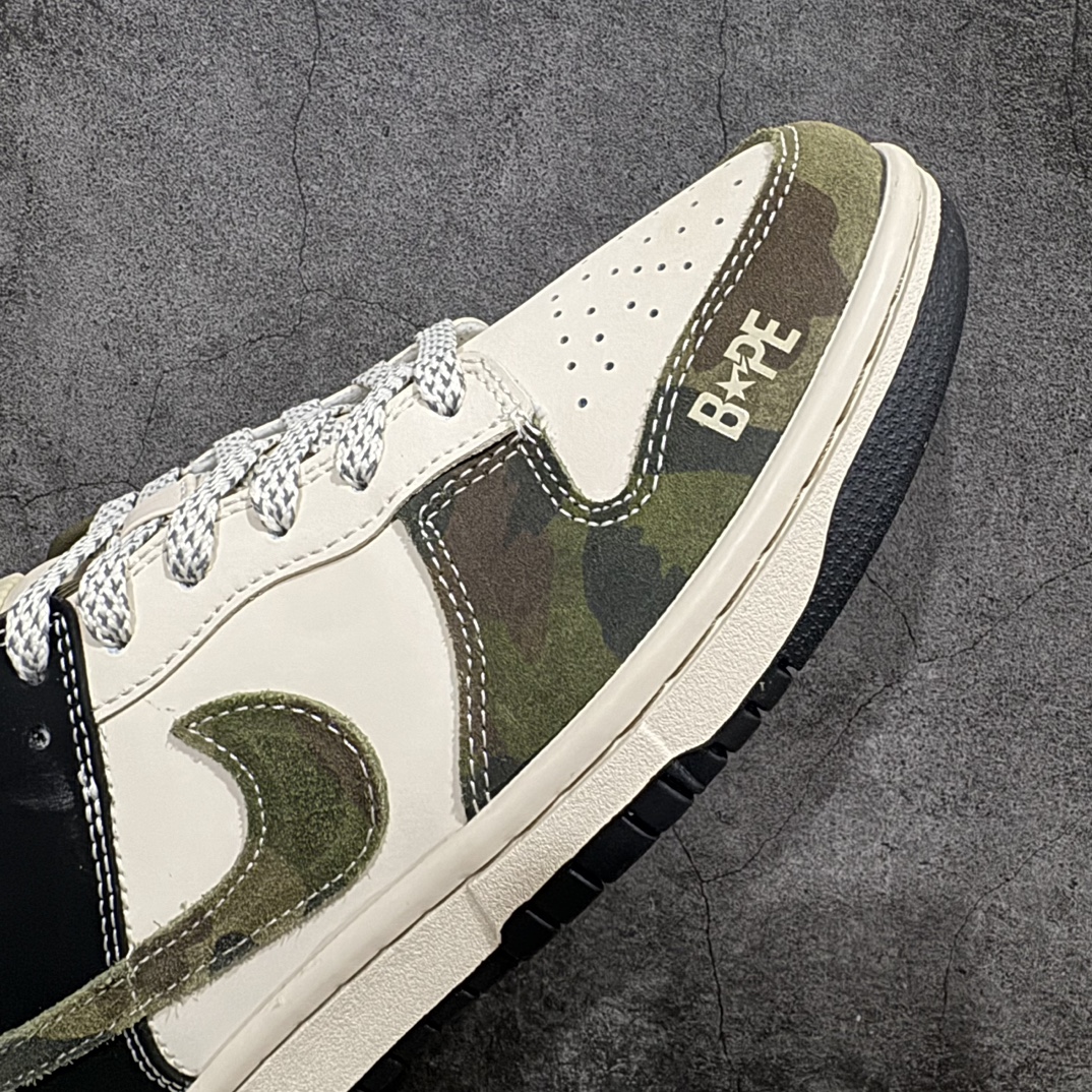 图片[6]-【定制版】Nk SB Dunk Low Bape联名-拼接迷彩 周年高端定制 低帮休闲板鞋 CH6336-229rn#定制鞋盒 大厂纯原品质出货 超高清洁度 皮料切割干净无任何毛边 细节完美 r 尺码：36 36.5 37.5 38 38.5 39 40 40.5 41 42 42.5 43 44 44.5 45  编码：HXS320340-鞋库