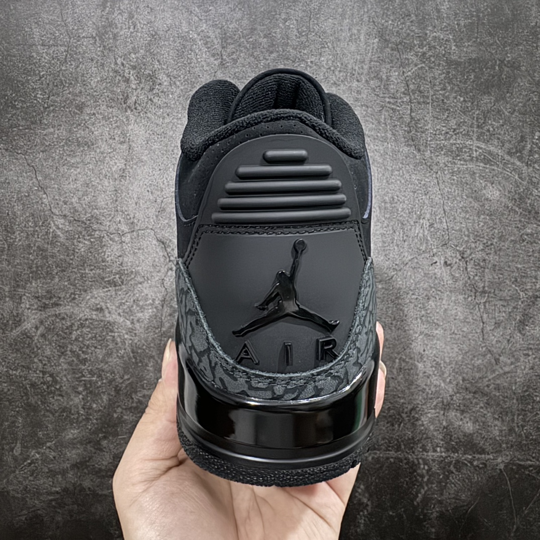 图片[4]-【GX纯原/美版绿x】Jordan Air Jordan 3 Retro Black Cat 舒适百搭 中帮 复古篮球鞋 男款 黑猫 货号CT8532-001n知名纯原大厂出品n原纸板楦头开发 进口头层皮料完美鞋型匹配公司货 正确鞋舌立体高频最新原厂底模 大底卡色咬花完美 鞋柜必备鞋款 终端现货供应  尺码40-48.5 编码：SL490520-鞋库