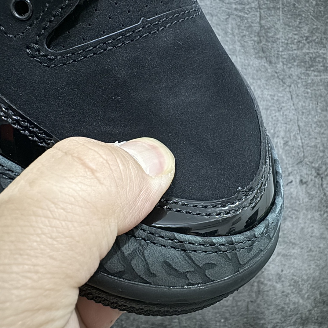 图片[6]-【GX纯原/美版绿x】Jordan Air Jordan 3 Retro Black Cat 舒适百搭 中帮 复古篮球鞋 男款 黑猫 货号CT8532-001n知名纯原大厂出品n原纸板楦头开发 进口头层皮料完美鞋型匹配公司货 正确鞋舌立体高频最新原厂底模 大底卡色咬花完美 鞋柜必备鞋款 终端现货供应  尺码40-48.5 编码：SL490520-鞋库