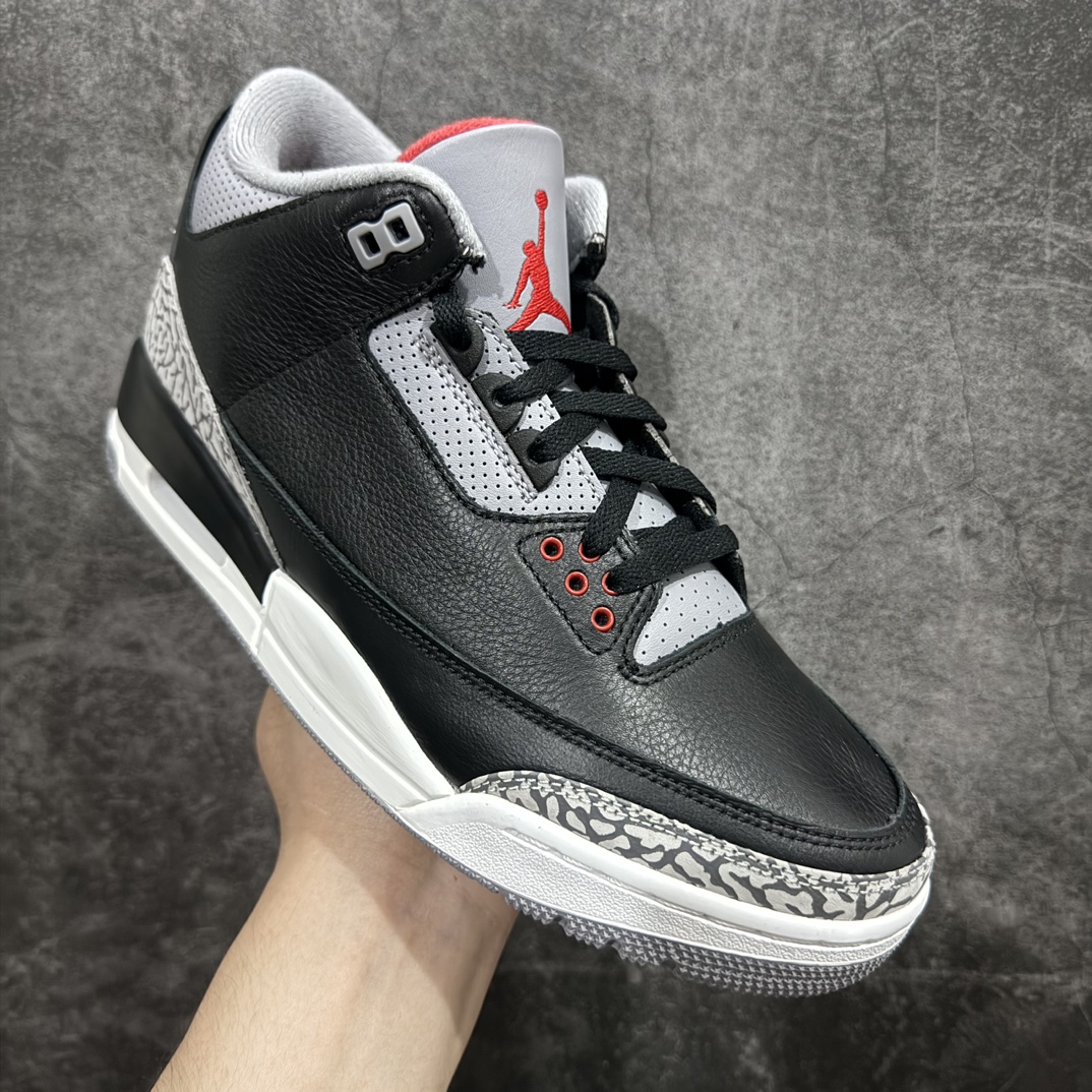 图片[3]-【原厂版】Air Jordan 3 OG “Black Cement” 2024版aj3黑水泥出货  货号：DN3707-010nn原厂皮料 原装细纹磨砂爆裂纹n原楦原纸板开发 确保原汁原味原厂皮料质感色泽绝无偏差完美中底拉帮 原厂中底钢印 原档案大底 如假白送 大底纹路气垫通透度PU的回弹性均百分百还原原厂电绣鞋舌飞人刺绣针数立体讲究精细欢迎对比正品原鞋  尺码：40-47.5 编码：X10380420-莆田鞋批发中心