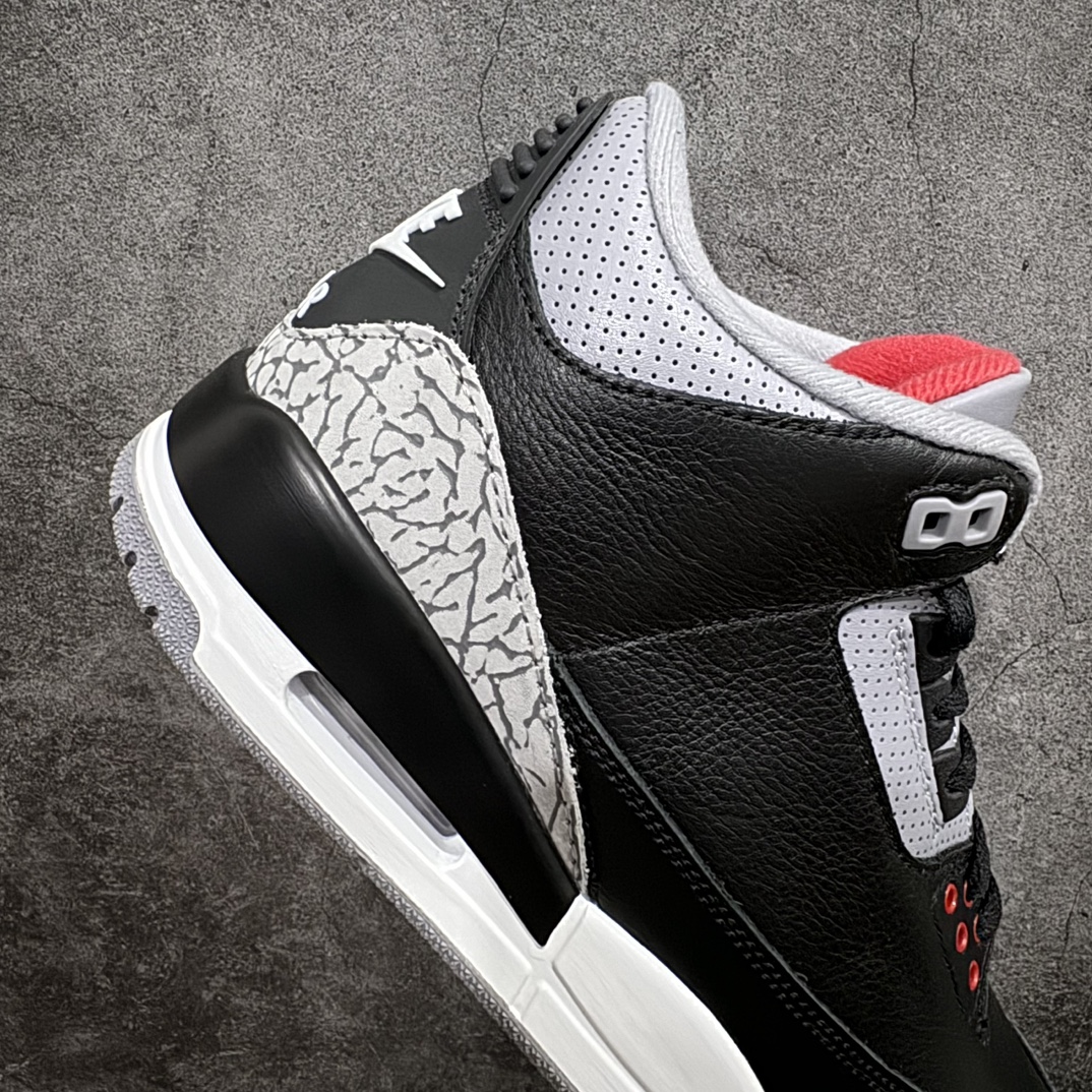 图片[7]-【原厂版】Air Jordan 3 OG “Black Cement” 2024版aj3黑水泥出货  货号：DN3707-010nn原厂皮料 原装细纹磨砂爆裂纹n原楦原纸板开发 确保原汁原味原厂皮料质感色泽绝无偏差完美中底拉帮 原厂中底钢印 原档案大底 如假白送 大底纹路气垫通透度PU的回弹性均百分百还原原厂电绣鞋舌飞人刺绣针数立体讲究精细欢迎对比正品原鞋  尺码：40-47.5 编码：X10380420-莆田鞋批发中心