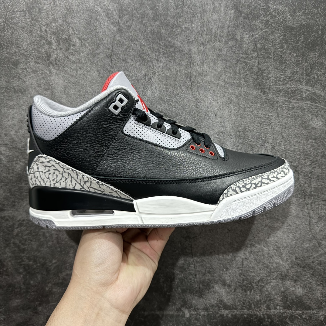 【原厂版】Air Jordan 3 OG “Black Cement” 2024版aj3黑水泥出货  货号：DN3707-010nn原厂皮料 原装细纹磨砂爆裂纹n原楦原纸板开发 确保原汁原味原厂皮料质感色泽绝无偏差完美中底拉帮 原厂中底钢印 原档案大底 如假白送 大底纹路气垫通透度PU的回弹性均百分百还原原厂电绣鞋舌飞人刺绣针数立体讲究精细欢迎对比正品原鞋  尺码：40-47.5 编码：X10380420-莆田鞋批发中心