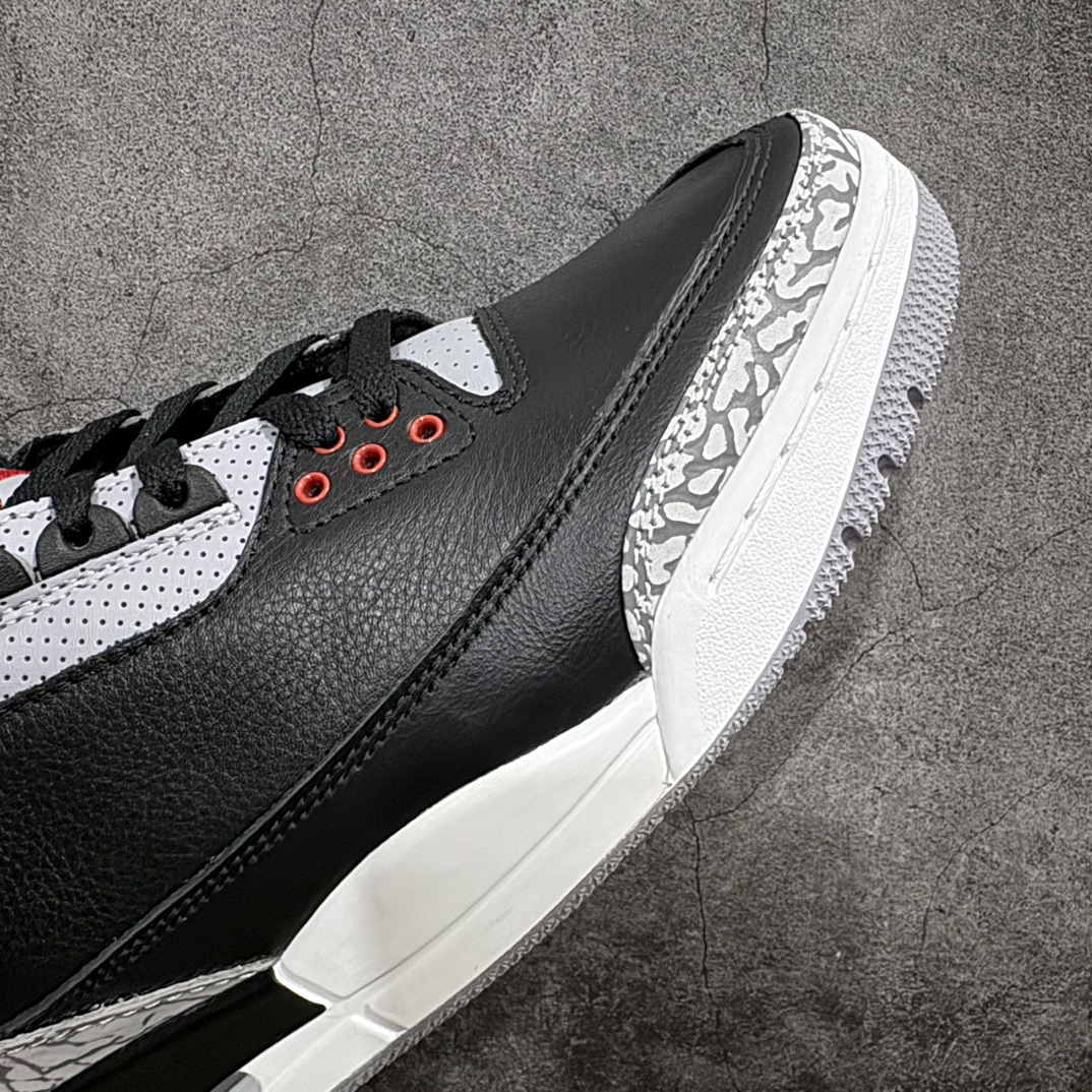 图片[6]-【原厂版】Air Jordan 3 OG “Black Cement” 2024版aj3黑水泥出货  货号：DN3707-010nn原厂皮料 原装细纹磨砂爆裂纹n原楦原纸板开发 确保原汁原味原厂皮料质感色泽绝无偏差完美中底拉帮 原厂中底钢印 原档案大底 如假白送 大底纹路气垫通透度PU的回弹性均百分百还原原厂电绣鞋舌飞人刺绣针数立体讲究精细欢迎对比正品原鞋  尺码：40-47.5 编码：X10380420-莆田鞋批发中心