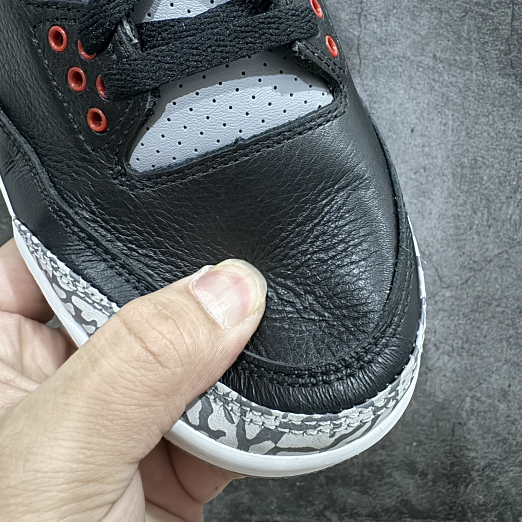 图片[6]-【原厂版】Air Jordan 3 OG “Black Cement” 2024版aj3黑水泥出货  货号：DN3707-010nn原厂皮料 原装细纹磨砂爆裂纹n原楦原纸板开发 确保原汁原味原厂皮料质感色泽绝无偏差完美中底拉帮 原厂中底钢印 原档案大底 如假白送 大底纹路气垫通透度PU的回弹性均百分百还原原厂电绣鞋舌飞人刺绣针数立体讲究精细欢迎对比正品原鞋  尺码：40-47.5 编码：X10380420-鞋库