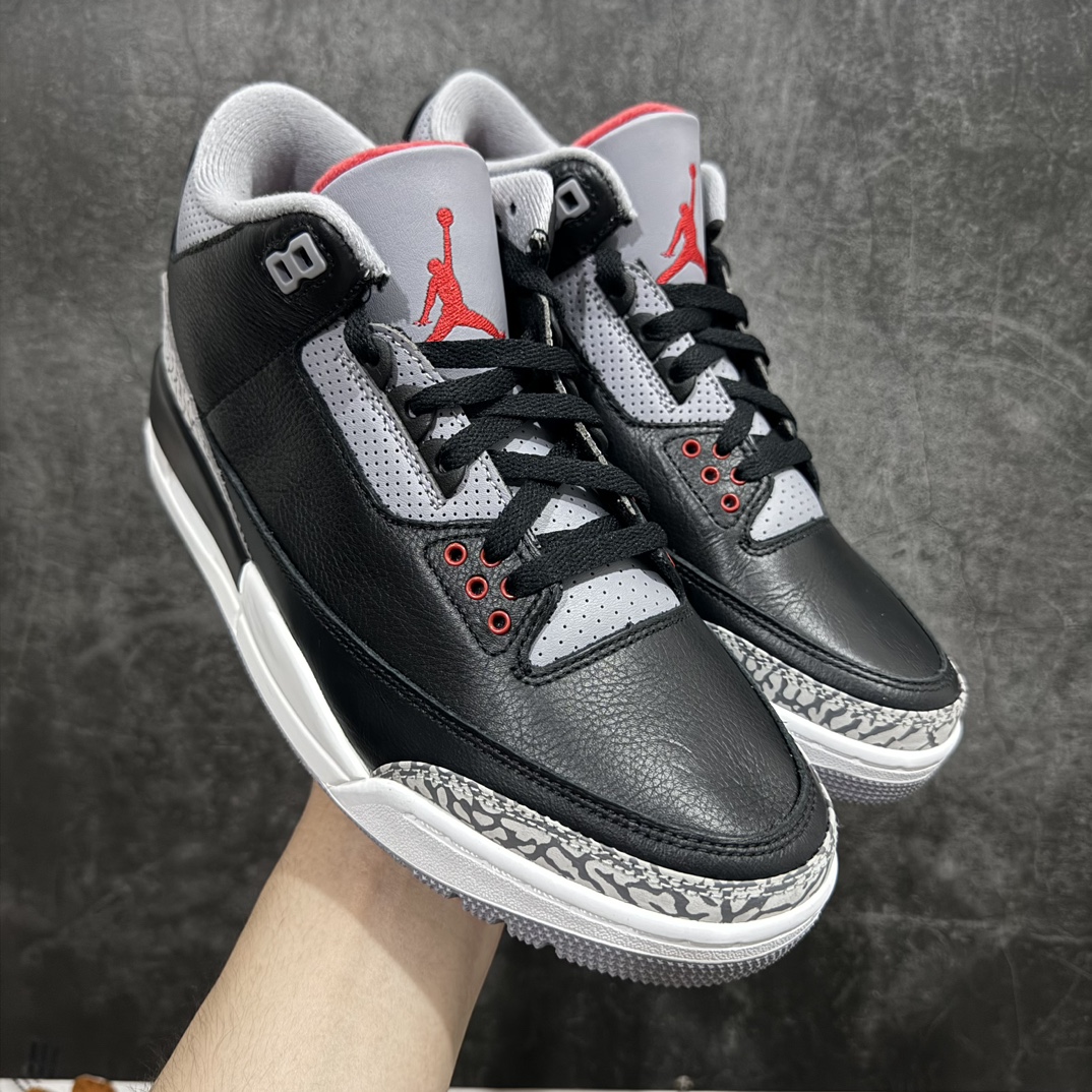 【原厂版】Air Jordan 3 OG “Black Cement” 2024版aj3黑水泥出货  货号：DN3707-010nn原厂皮料 原装细纹磨砂爆裂纹n原楦原纸板开发 确保原汁原味原厂皮料质感色泽绝无偏差完美中底拉帮 原厂中底钢印 原档案大底 如假白送 大底纹路气垫通透度PU的回弹性均百分百还原原厂电绣鞋舌飞人刺绣针数立体讲究精细欢迎对比正品原鞋  尺码：40-47.5 编码：X10380420-鞋库