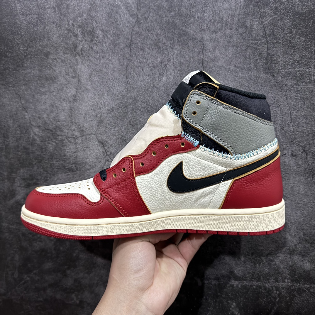 图片[2]-【DG纯原版】Union X Air Jordan 1 Retro High NRGn限量联名 黑白红拼接 实拍首发官方货号：HV8563 6001229nn莞产大厂出品 市场第一梯队出货n唯一可媲美原版 全鞋电脑针车 精确间距匹配国内顶级头层皮料订染 用料绝不含糊飞翼3D高频深度立体 全方位比对原鞋n皮料全程玻璃冲刀 冲裁 清洁度完美工艺方面漏斗收腰 底线拉帮 LOGO立体 小到针眼排布 载片对称 冲孔效果 鞋标规范 鞋垫背胶等等 绝对无敌Size：40 40.5 41 42 42.5 43 44 44.5 45 46 47.5 编码：X10430450-鞋库