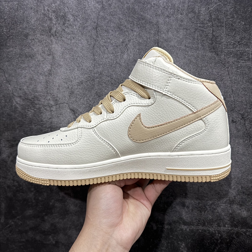 图片[2]-【公司级】Nk Air Force 1 Mid 米卡其配色 空军一号中邦休闲板鞋 PA0920-808n#定制皮料 原楦原纸板 纯正空军版型 高清洁度 内置全掌气垫 （附送马克笔 可自行涂鸦） 尺码：36 36.5 37.5 38 38.5 39 40 40.5 41 42 42.5 43 44 44.5 45  编码：LF310320-鞋库