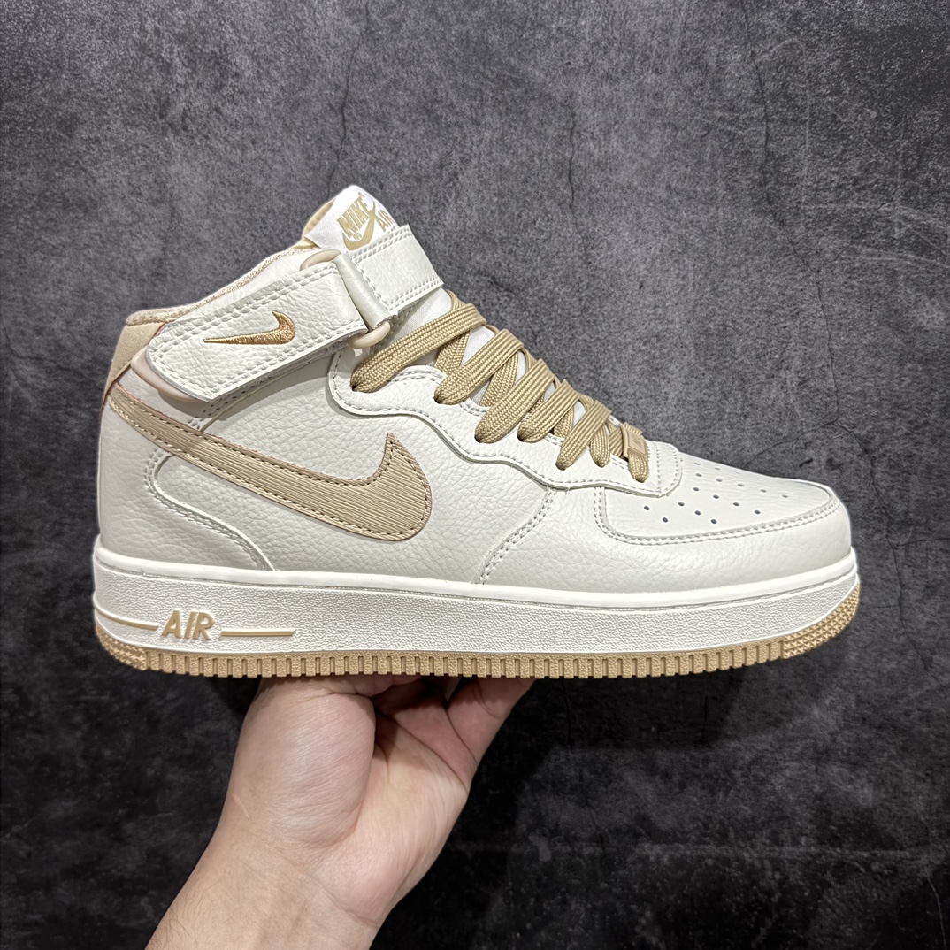 【公司级】Nk Air Force 1 Mid 米卡其配色 空军一号中邦休闲板鞋 PA0920-808n#定制皮料 原楦原纸板 纯正空军版型 高清洁度 内置全掌气垫 （附送马克笔 可自行涂鸦） 尺码：36 36.5 37.5 38 38.5 39 40 40.5 41 42 42.5 43 44 44.5 45  编码：LF310320-鞋库