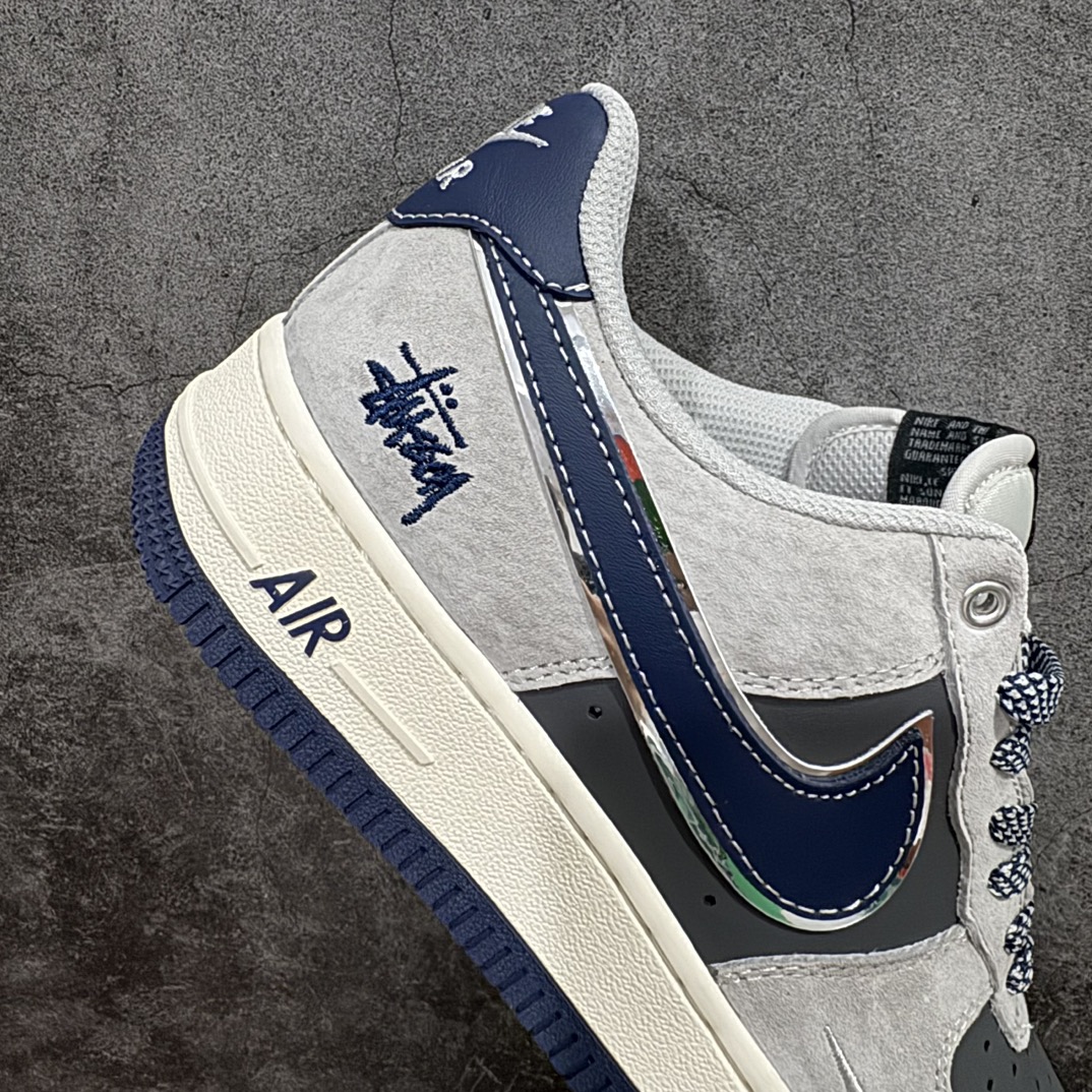 图片[7]-【定制版】Nk Air Force 1\’07 Low 斯图西联名-灰猪八蓝底 空军一号低帮休闲板鞋 SJ6698-005rn原楦头原纸板 原装鞋盒 定制五金配件 内置全掌气垫 原厂鞋底r 尺码：36 36.5 37.5 38 38.5 39 40 40.5 41 42 42.5 43 44 44.5 45  编码：HXS310320-鞋库