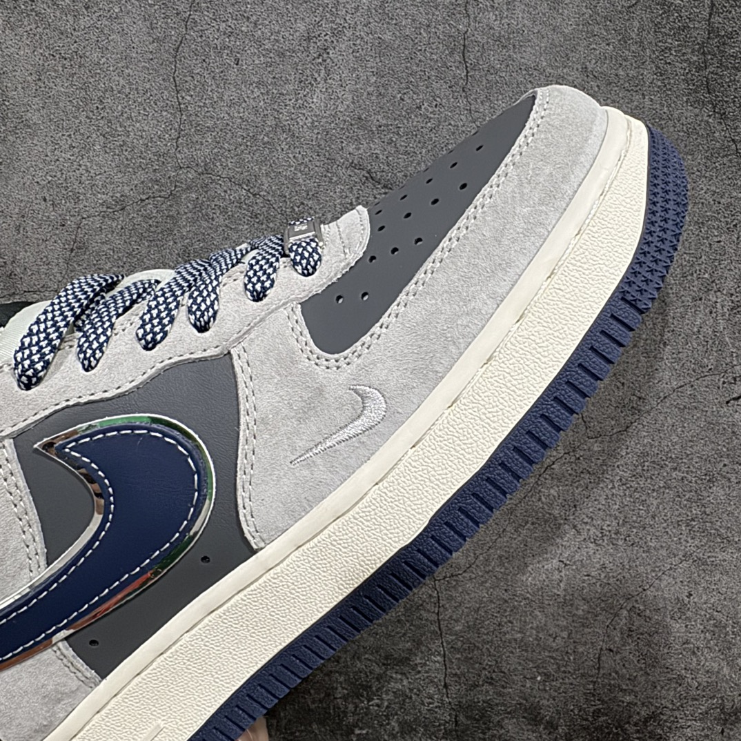 图片[6]-【定制版】Nk Air Force 1\’07 Low 斯图西联名-灰猪八蓝底 空军一号低帮休闲板鞋 SJ6698-005rn原楦头原纸板 原装鞋盒 定制五金配件 内置全掌气垫 原厂鞋底r 尺码：36 36.5 37.5 38 38.5 39 40 40.5 41 42 42.5 43 44 44.5 45  编码：HXS310320-鞋库