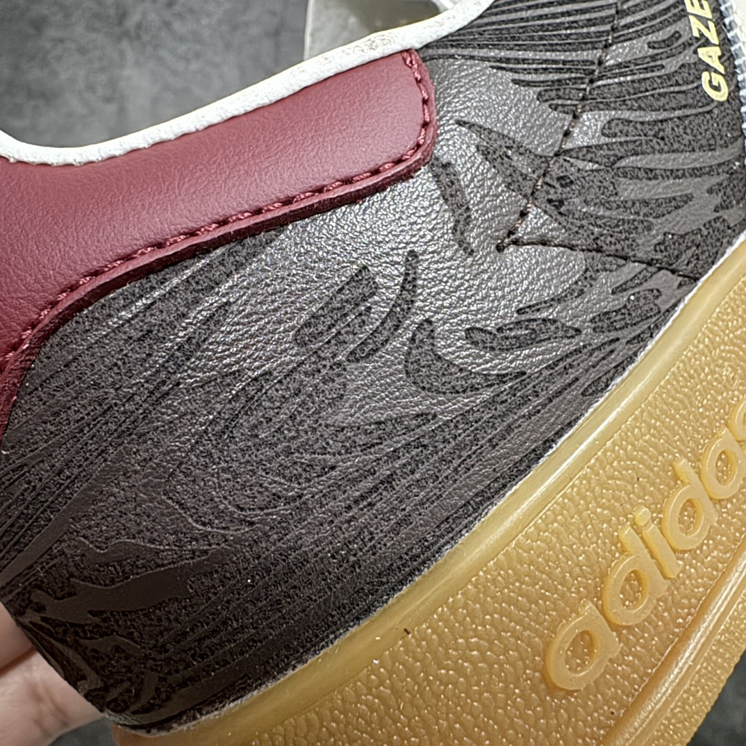 图片[3]-【Top纯原】adidas originals Gazelle Indoor 舒适简约 防滑耐磨 低帮板鞋 男女同款 褐色nn简约大方的造型设计，给人以随性休闲的时尚格调，穿着舒适轻便，运动灵活自如，满足日常个性穿搭。nn独家原版原盒 原底原料 开模打造n原厂织唛鞋标 高精密准度n原楦原纸板开发 匹配原版98%以上n后跟垫棉独家呈现 反口里弧度正确n原厂鞋垫 背胶 后跟电绣针数 与正品一致n原厂皮料 原厂车缝线 质感无敌皮料切割干净 无任何毛边 清洁度细节完美 货号：JP5671nSIZE：36 36.5 37.5 38 38.5 39 40 40.5 41 42 42.5 43 44 44.5 45 编码：TO250270-莆田鞋批发中心