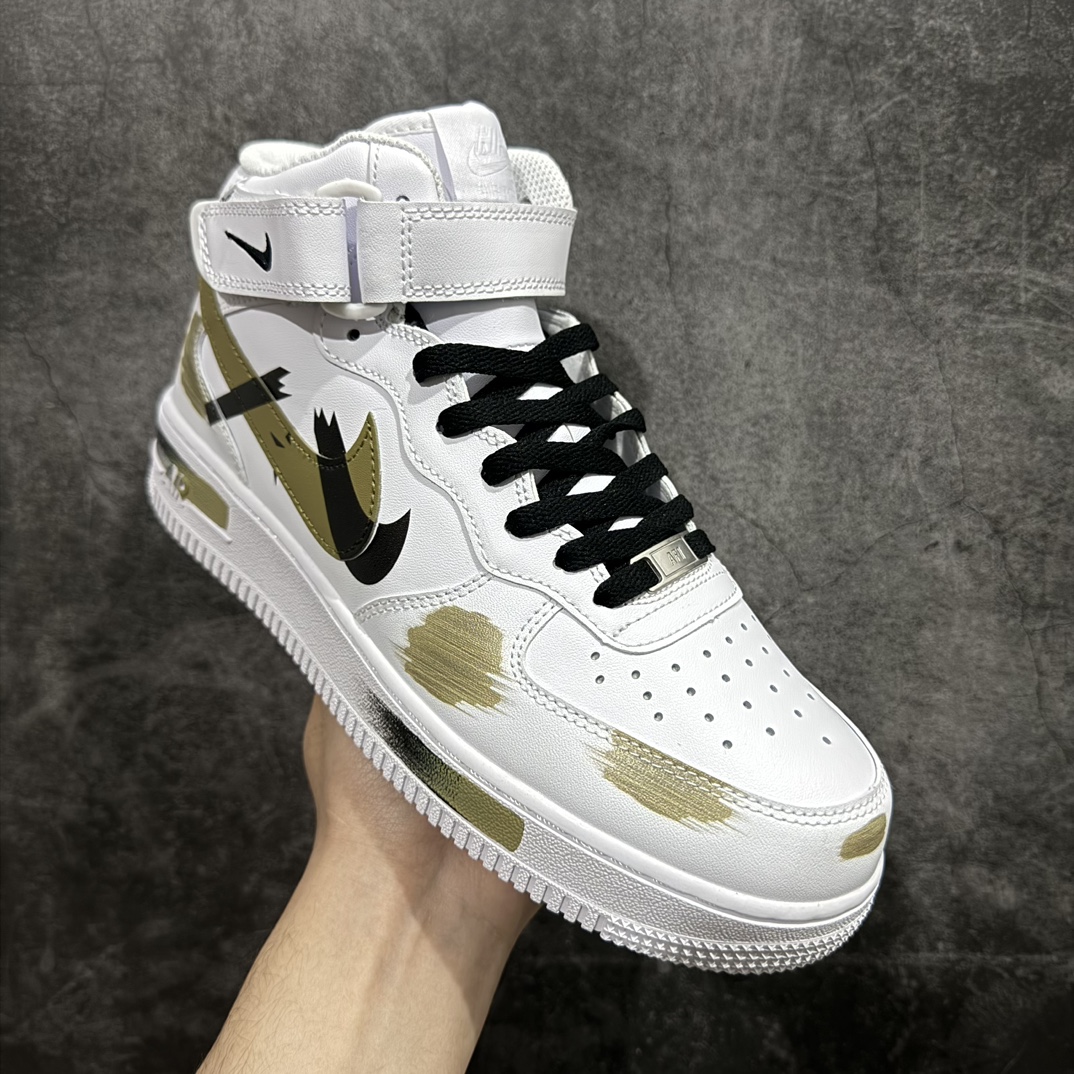 图片[3]-【公司级】Nk Air Force 1\’07 Mid 橄榄绿手绘 手绘断裂 三勾阴影 空军一号绑带中帮休闲板鞋 CW2289-111rn#定制皮料 原厂3D打印 定制鞋盒 原楦原纸板 纯正空军版型 内置全掌气垫r 尺码：36 36.5 37.5 38 38.5 39 40 40.5 41 42 42.5 43 44 44.5 45  编码：HXS310320-莆田鞋批发中心