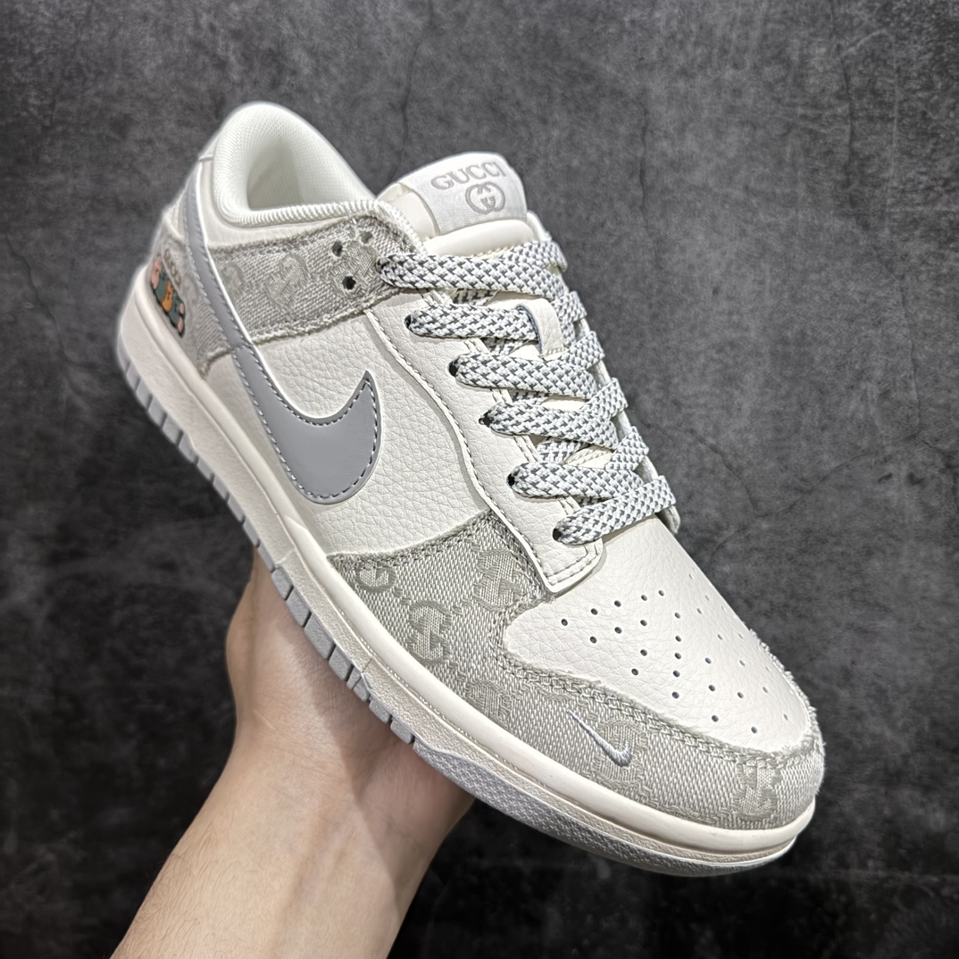 图片[3]-【定制版】Nk SB Dunk Low 古驰联名-烟灰灰底 周年高端定制 低帮休闲板鞋 XX2025-802rn#定制鞋盒 大厂纯原品质出货 超高清洁度 皮料切割干净无任何毛边 细节完美 r 尺码：36 36.5 37.5 38 38.5 39 40 40.5 41 42 42.5 43 44 44.5 45  编码：HXS320340-莆田鞋批发中心