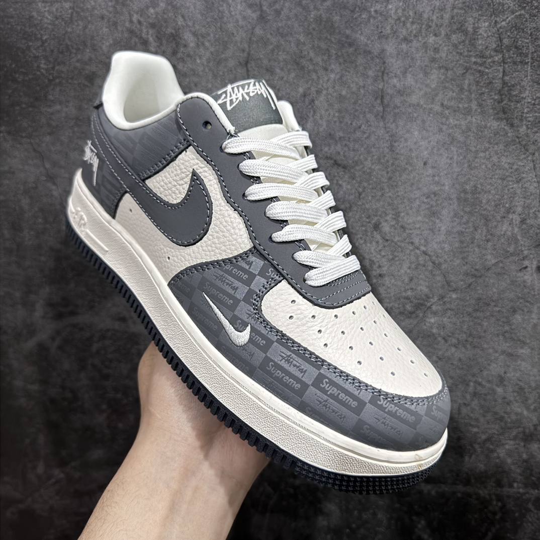 图片[3]-【定制版】海外限量发售NIke Air Force 1 \’07 Low “斯图西联名–米白灰暗影”空军一号 低帮 运动鞋 休闲鞋 折边针车 工艺难度大 原楦头原纸板 原装鞋盒 定制五金配件 内置全掌气垫 原厂鞋底货号： DF0188-008 Size：36 36.5 37.5 38 38.5 39 40 40.5 41 42 42.5 43 44 44.5 45 编码：HXS310320-莆田鞋批发中心