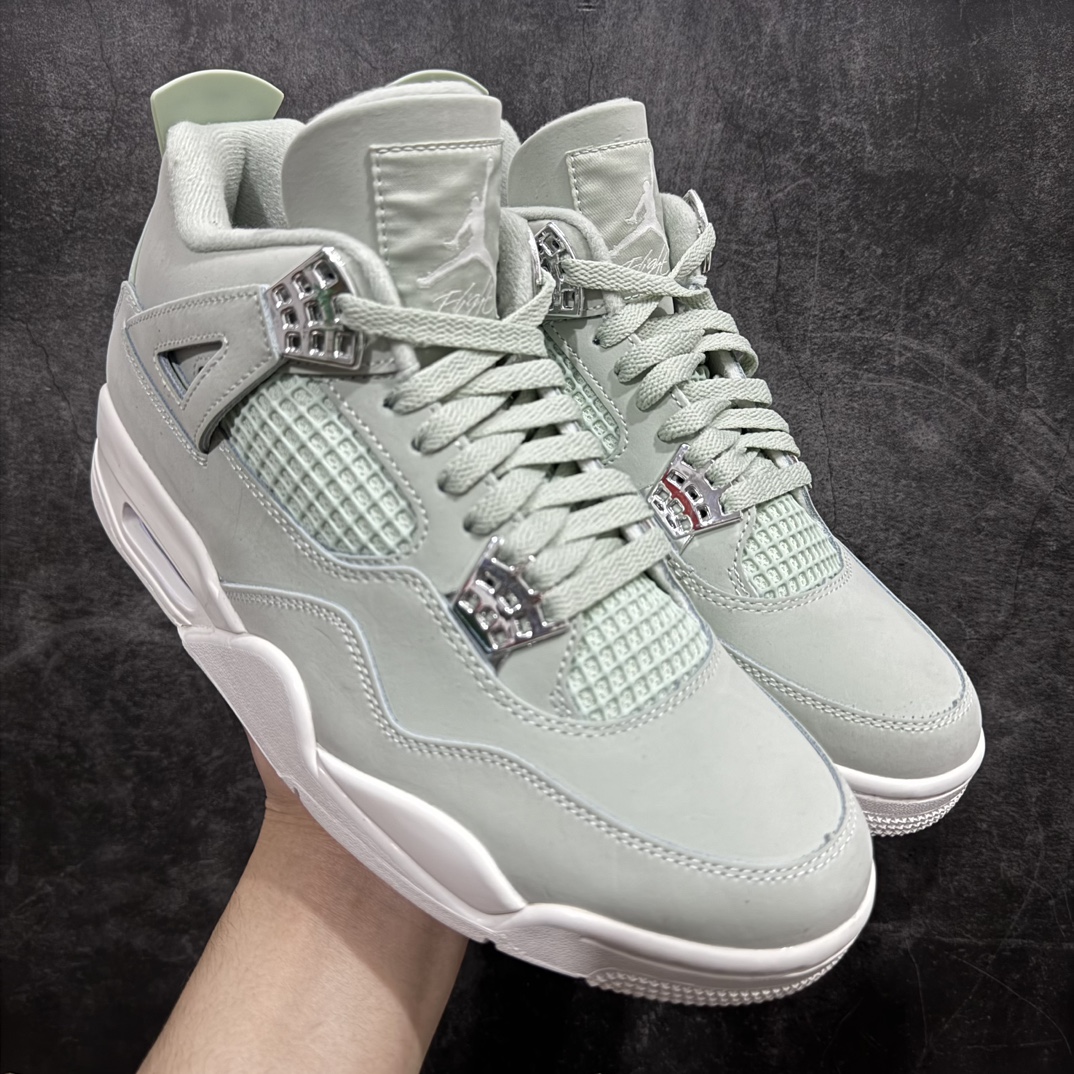 【原厂版本】Air Jordan AJ4 \”Seafoam\” 薄荷绿 HV0823-003 全新升级改良 原鞋原楦原纸板同源开发 完美呈现乔4的版型 内侧正确双色网格 还原细节 原厂皮料 正确气垫颜色 正确网格工艺 正确拉帮工艺 全鞋原装材料制作 原档案原模具打造 支持全方位与正品对比  尺码：36 36.5 37.5 38 38.5 39 40 40.5 41 42 42.5 43 44 44.5 45 46 47.5 编码：X10390420-莆田鞋批发中心