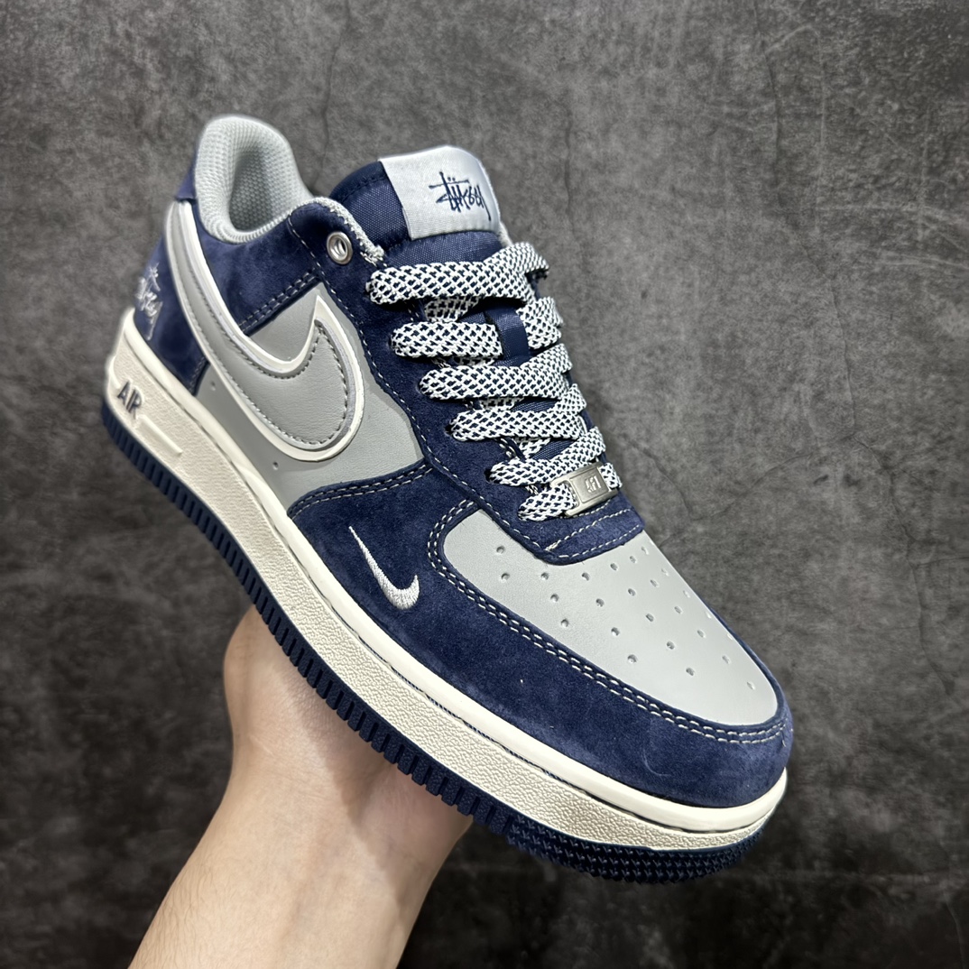 图片[3]-【公司级】Nk Air Force 1\’07 Low 斯图西联名-灰蓝翻毛 空军一号低帮休闲板鞋 SJ6698-007rn原楦头原纸板 原装鞋盒 定制五金配件 内置全掌气垫 原厂鞋底 r 尺码：36 36.5 37.5 38 38.5 39 40 40.5 41 42 42.5 43 44 44.5 45  编码：HXS310320-莆田鞋批发中心