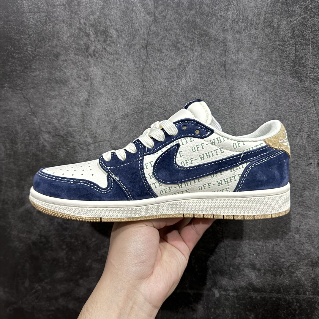 图片[2]-【定制版】Travis Scott x Fragment Design x Air Jordan 1 Low OG SP AJ1 乔1 OF联名-卡其翻毛蓝 低帮文化休闲板鞋 SJ2068-110rn#多方联名合作融合了Travis Scott 独特的音乐风格，藤原浩个性的设计风格以及Jordan品牌的经典元素 使其成为一双具有独特身份和价值的鞋子 清新而立体的外观加上联名标识更突出了其独特身份 这种配色方案显示出活力和时尚感 在视觉上引人注目  鞋身的质感和细腻的细节处理使其显得高端而格调十足  这款“倒钩”联名是设计与创意完美结合  融合多方的个性风格是一款备受瞩目的潮流鞋款r 尺码：36 36.5 37.5 38 38.5 39 40 40.5 41 42 42.5 43 44 44.5 45 编码：HXS320340-莆田鞋批发中心