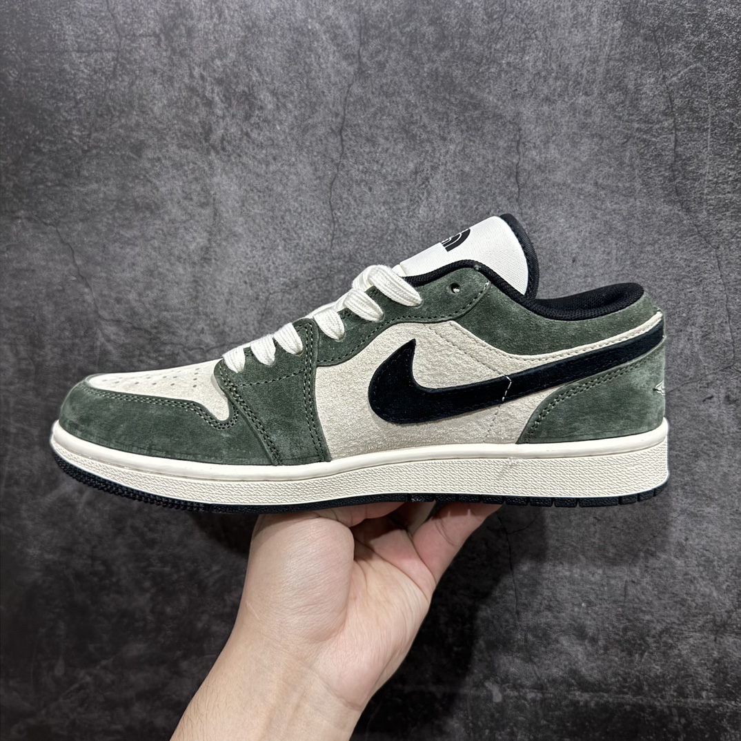 图片[2]-【定制版】Air Jordan 1 Low AJ1 乔1 北面联名-全猪八夜绿 高端定制 低帮复古篮球鞋 DM9188-004rn#定制鞋盒 大厂纯原品质出货 超高清洁度 皮料切割干净无任何毛边 细节完美 r 尺码：36 36.5 37.5 38 38.5 39 40 40.5 41 42 42.5 43 44 44.5 45  编码：HXS340360-莆田鞋批发中心