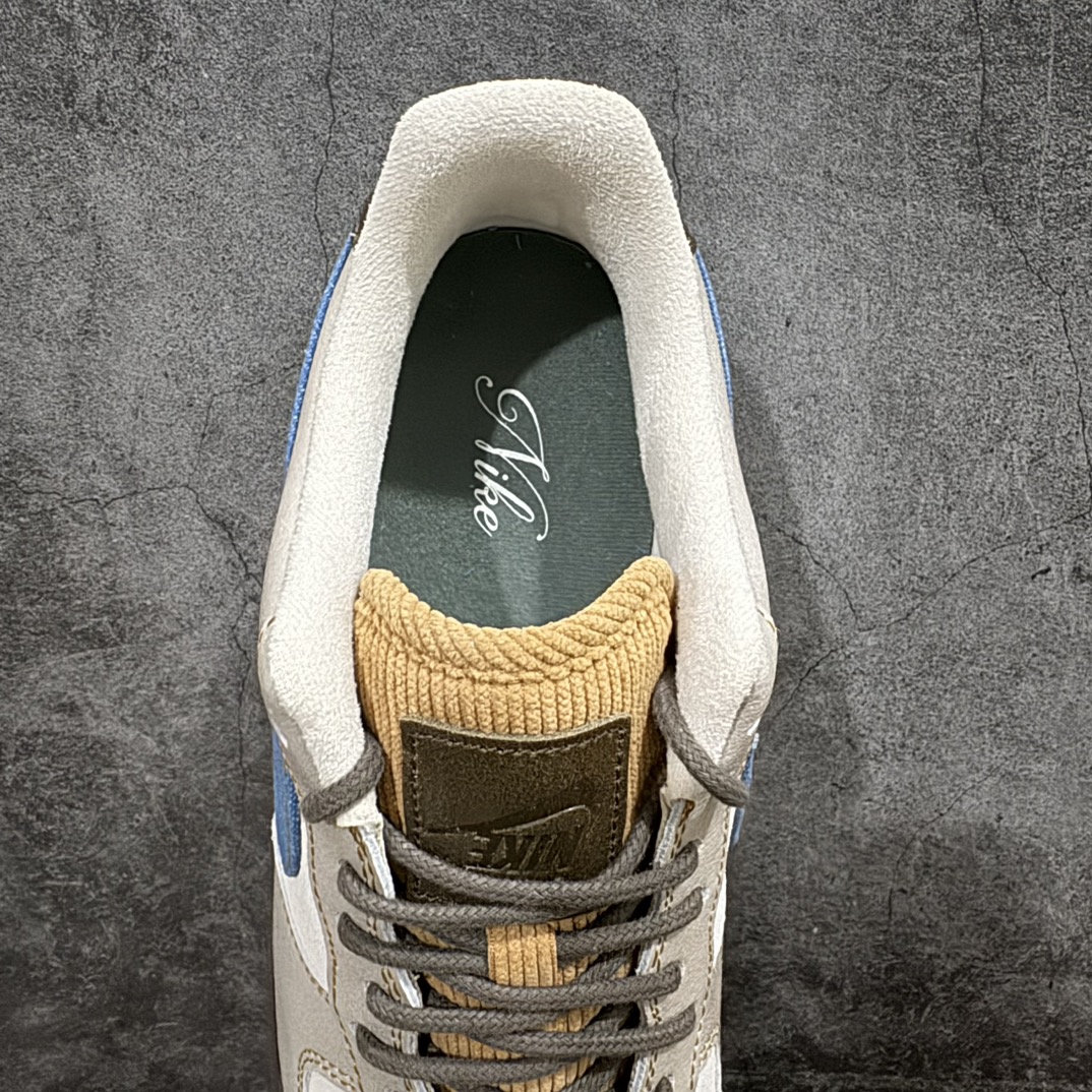 图片[8]-【公司级】Nike Air Force 1 Low 棕白蓝  货号：HQ3458n原厂冲刀皮料切割干净 无任何毛边 清洁度细节完美 做工细节全方位比对原鞋。 142 原楦原纸板 打造纯正空军 专注外贸渠道 全掌内置蜂窝气垫 原盒配件 原厂中底钢印、拉帮完美！全套原楦原模倾力打造完美版型！无解鞋型 原盒原配 超高清洁度 全鞋零毛边皮料切割！ 尺码：36-45（半） 编码：LF250260-莆田鞋批发中心