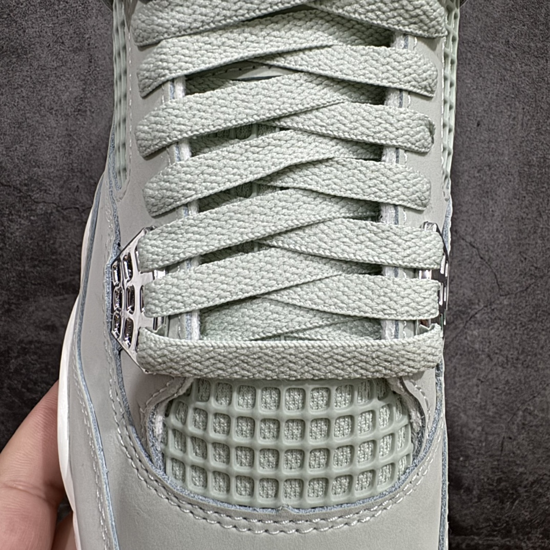图片[6]-【老DT纯原】Air Jordan AJ4 \”Seafoam\” 薄荷绿 HV0823-003 原鞋开发原楦原纸板同源开发 完美呈现乔4的版型 内侧正确双色网格 还原细节 原厂皮料 正确气垫颜色 正确网格工艺 正确拉帮工艺 全鞋原装材料制作 原档案原模具打造 支持全方位与正品对比 尺码：40 40.5 41 42 42.5 43 44 44.5 45 46 47.5 48.5-选品中心