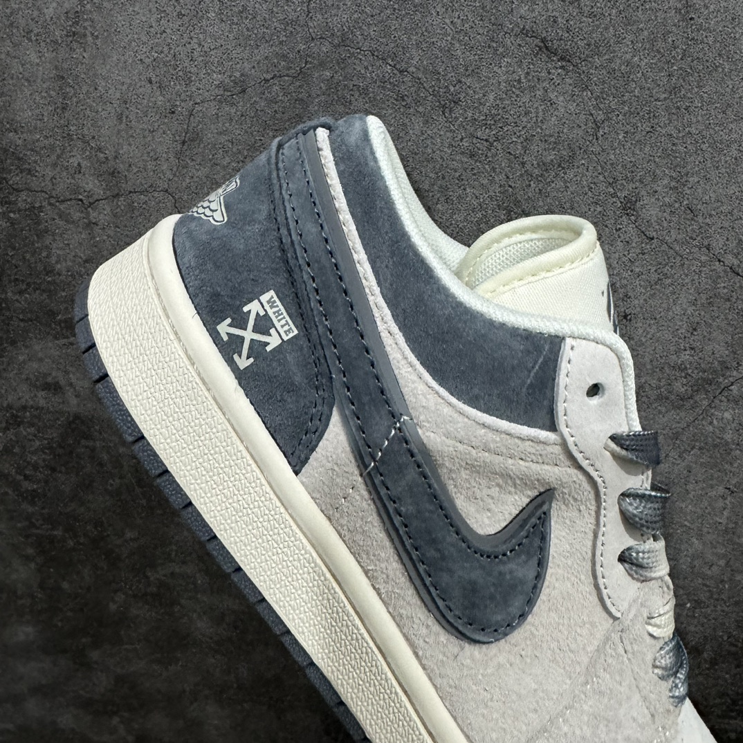 图片[7]-【定制版】Air Jordan 1 Low AJ1 乔一联名 高端定制 低帮复古休闲板鞋货号：DM9188-002n定制鞋盒 大厂纯原品质出货 超高清洁度 皮料切割干净无任何毛边 细节完美  尺码：36 36.5 37.5 38 38.5 39 40 40.5 41 42 42.5 43 44 44.5 45 编码：HXS340360-莆田鞋批发中心