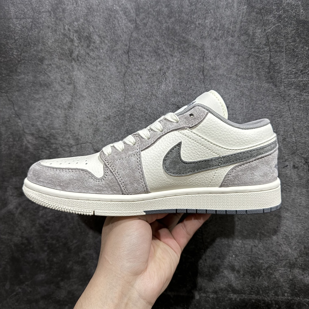 图片[2]-【定制版】Air Jordan 1 Low AJ1 乔1 斯图西联名-灰白双拼红标 高端定制 低帮复古篮球鞋 SJ9950-031n#定制鞋盒 大厂纯原品质出货 超高清洁度 皮料切割干净无任何毛边 细节完美  尺码：36 36.5 37.5 38 38.5 39 40 40.5 41 42 42.5 43 44 44.5 45 编码：HXS320340-莆田鞋批发中心