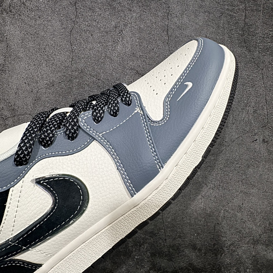 图片[6]-【定制版】Air Jordan 1 Low AJ1 乔1 斯图西联名-蓝白黑底 高端定制 低帮复古篮球鞋 XX3318-505rn定制鞋盒 大厂纯原品质出货 超高清洁度 皮料切割干净无任何毛边 细节完美 r 尺码：36 36.5 37.5 38 38.5 39 40 40.5 41 42 42.5 43 44 44.5 45  编码：HXS320340-莆田鞋批发中心