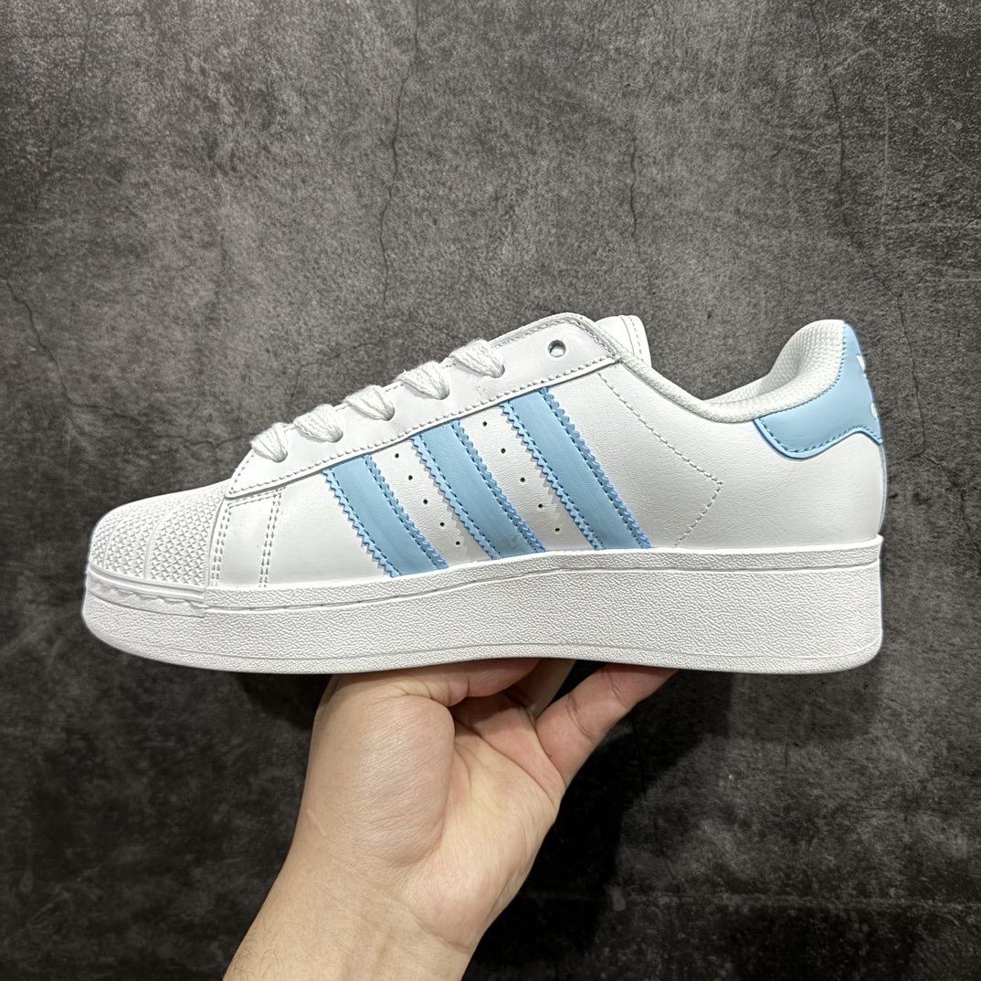 图片[2]-【公司级】Adidas Originals Superstar XLG 贝壳头系列低帮厚底松糕经典百搭休闲运动板鞋rnn男女鞋真标半码制rn原楦原纸版数据开发版型rn采用头层皮革饰片组合粒面牛剖革鞋面材质rn内嵌EVA环保鞋垫 外置耐磨防滑鞋底组合扇贝防踢头盖片r 货号：IF3003r 尺码：35 36 37 37.5 38 38.5 39.5 40 41 42 42.5 43 44 44.5 45 编码：XN200220-莆田鞋批发中心