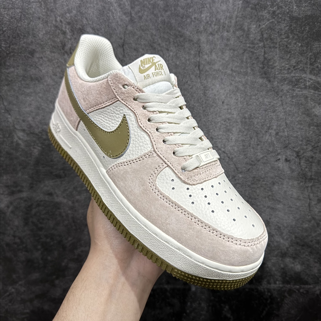 图片[3]-【公司级】Nk Air Force 1\’07 Low 米白棕绿配色 空军一号低帮休闲板鞋 FF7795-222n#原厂麂皮 原楦原纸板 纯正版型 正品NFC感应芯片 高清洁度 内置全掌气垫 尺码：36 36.5 37.5 38 38.5 39 40 40.5 41 42 42.5 43 44 44.5 45  编码：LF270280-莆田鞋批发中心