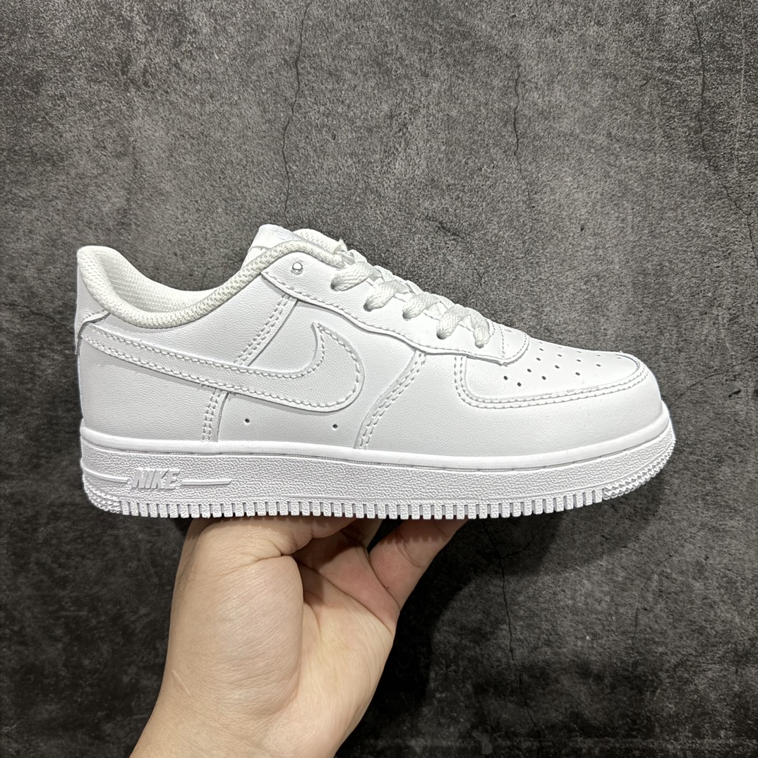 【童鞋】Nike Air Force 1 Low 全白空军 童鞋n原装级别 原楦头原纸板 打造纯正空军版型专注外贸渠道 全掌内置蜂窝气垫 原盒配件 原厂中底钢印、拉帮完美货号：DH2925-111 尺码：25-35 编码：LF180190-莆田鞋批发中心