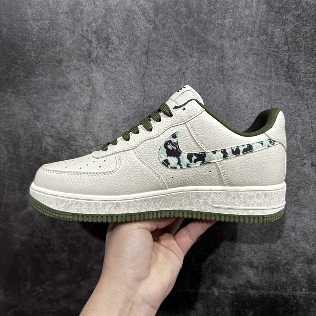 图片[2]-【定制版】海外限量发售NIke Air Force 1 \’07 Low “Bape联名–米白迷彩勾”空军一号 低帮 运动鞋 休闲鞋 折边针车 工艺难度大 原楦头原纸板 原装鞋盒 定制五金配件 内置全掌气垫 原厂鞋底货号：DF0188-012 Size：36 36.5 37.5 38 38.5 39 40 40.5 41 42 42.5 43 44 44.5 45 编码：HXS310320-莆田鞋批发中心