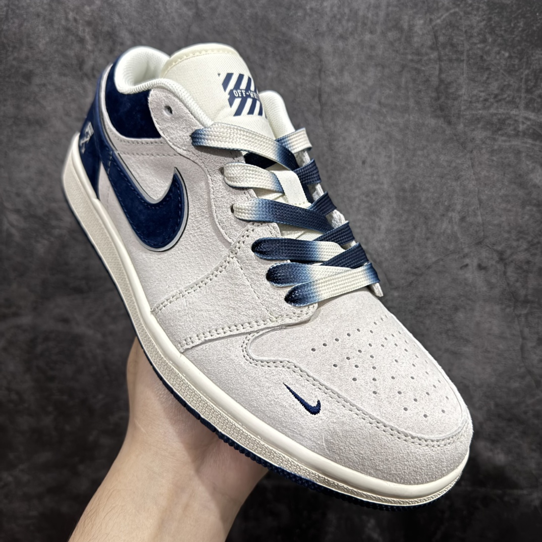 图片[3]-【定制版】Air Jordan 1 Low AJ1 乔1 OF联名-全猪八蓝灰 高端定制 低帮复古篮球鞋 DM9188-003rn#定制鞋盒 大厂纯原品质出货 超高清洁度 皮料切割干净无任何毛边 细节完美 r 尺码：36 36.5 37.5 38 38.5 39 40 40.5 41 42 42.5 43 44 44.5 45  编码：HXS340360-莆田鞋批发中心