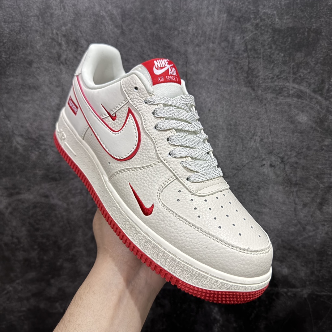 图片[3]-【定制版】Nk Air Force 1\’07 Low Supreme联名-白红 空军一号低帮休闲板鞋 DF0188-011rn#原楦头原纸板 原装鞋盒 定制五金配件 内置全掌气垫 原厂鞋底 r 尺码：36 36.5 37 38 38.5 39 40 40.5 41 42 42.5 43 44 44.5 45  编码：HXS310320-莆田鞋批发中心