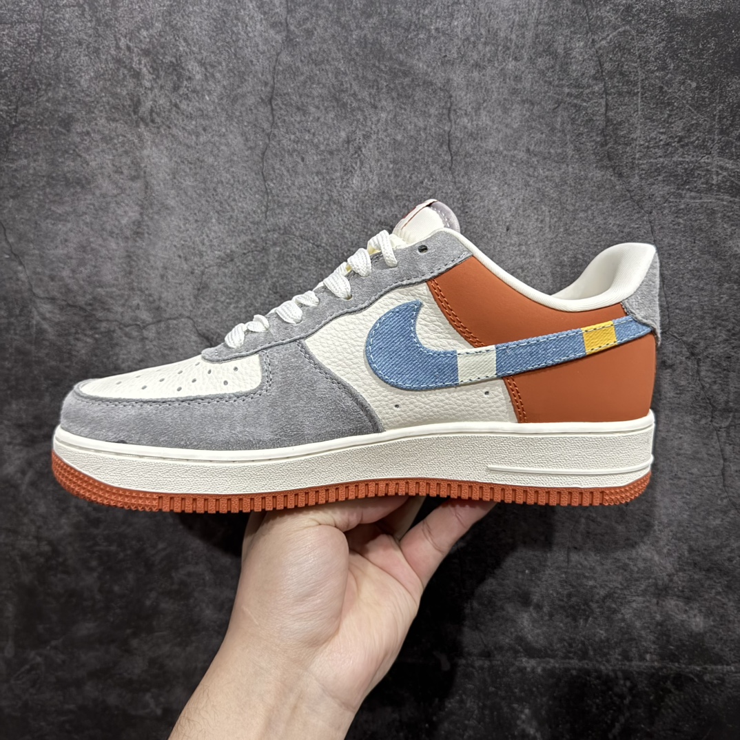 图片[2]-【定制版】Nk Air Force 1\’07 Low 斯图西联名-灰棕飞线 空军一号低帮休闲板鞋 KK1988-025rn#原楦头原纸板 原装鞋盒 定制五金配件 内置全掌气垫 原厂鞋底 r 尺码：36 36.5 37 38 38.5 39 40 40.5 41 42 42.5 43 44 44.5 45  编码：HXS310320-莆田鞋批发中心