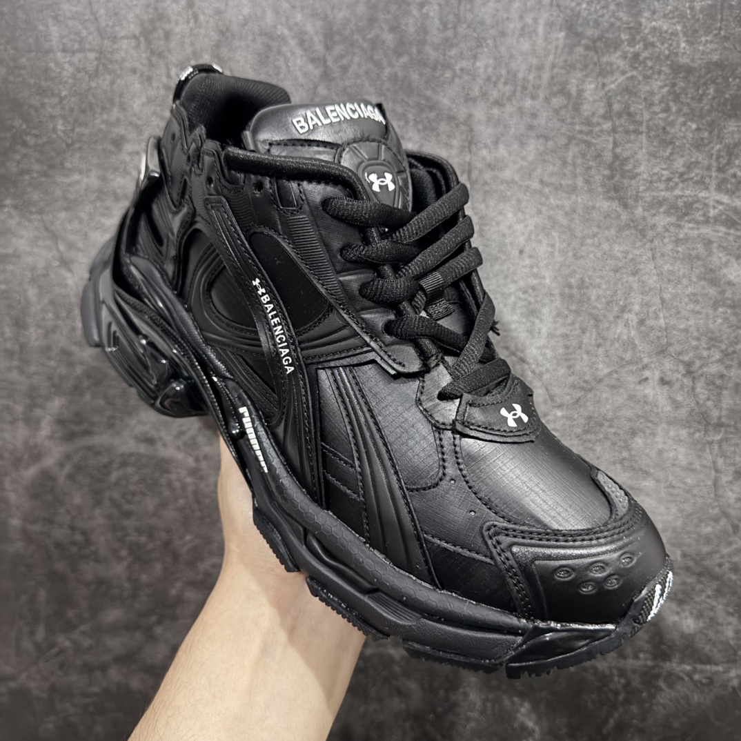 图片[3]-【纯原OK版本】Balenciaga Runner 巴黎世家7.5代 破坏风 手工做旧款复古老爹鞋 黑色皮面n全新外贸版本 核心配合工厂优势供应该款是通过溢胶 做旧 缝线等细节 展示了设计师 Demna的运动鞋风格 传递复古感 后侧板 翘起的鞋头 展示了 Demna 在结构上的未来构想  尺码：35 36 37 38 39 40 41 42 43 44 45 46 编码：DF500520-莆田鞋批发中心