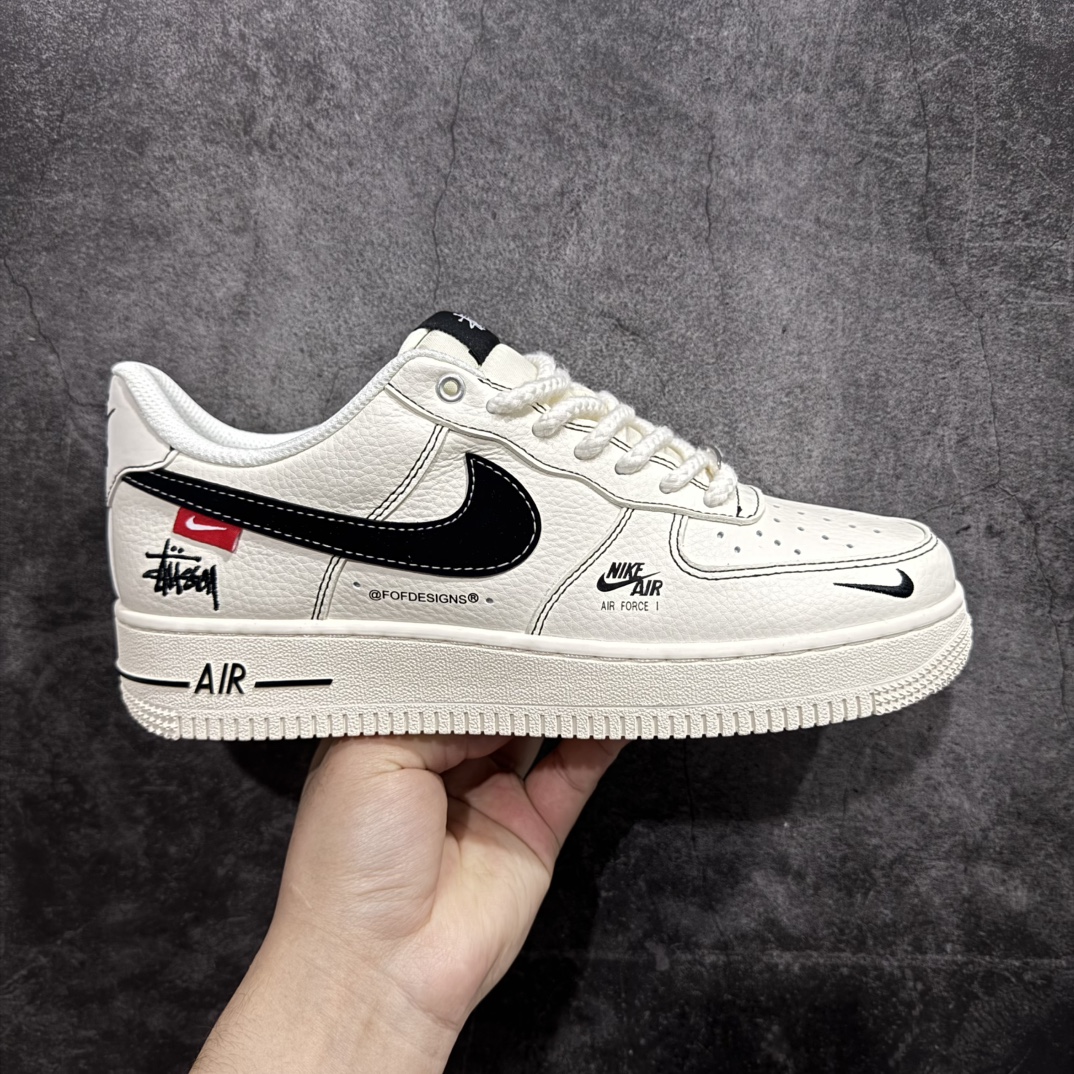 【公司级】Nk Air Force 1\’07 Low 斯图西联名-米白黑勾红标 空军一号 低帮休闲板鞋 SJ6698-015rn#原楦头原纸板 原装鞋盒 定制五金配件 内置全掌气垫 原厂鞋底 r 尺码：36 36.5 37.5 38 38.5 39 40 40.5 41 42 42.5 43 44 44.5 45  编码：HXS310320-莆田鞋批发中心