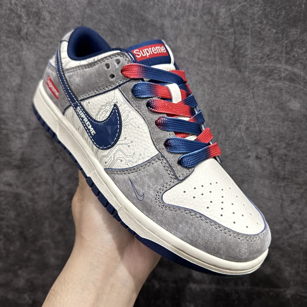 图片[3]-【定制版】Nike SB Dunk Low x Supreme 米灰蓝小钩n纯原大厂出品 极力推荐n原装头层材料 独家版型加工n帶來的是更好的视觉和脚感体验n大厂纯原品质出货 清洁度 电绣工艺皮料切割干净无任何毛边 细节完美 官方货号：DM6868 005 尺码：36 36.5 37.5 38 38.5 39 40 40.5 41 42 42.5 43 44 44.5 45 编码：HXS340360-莆田鞋批发中心